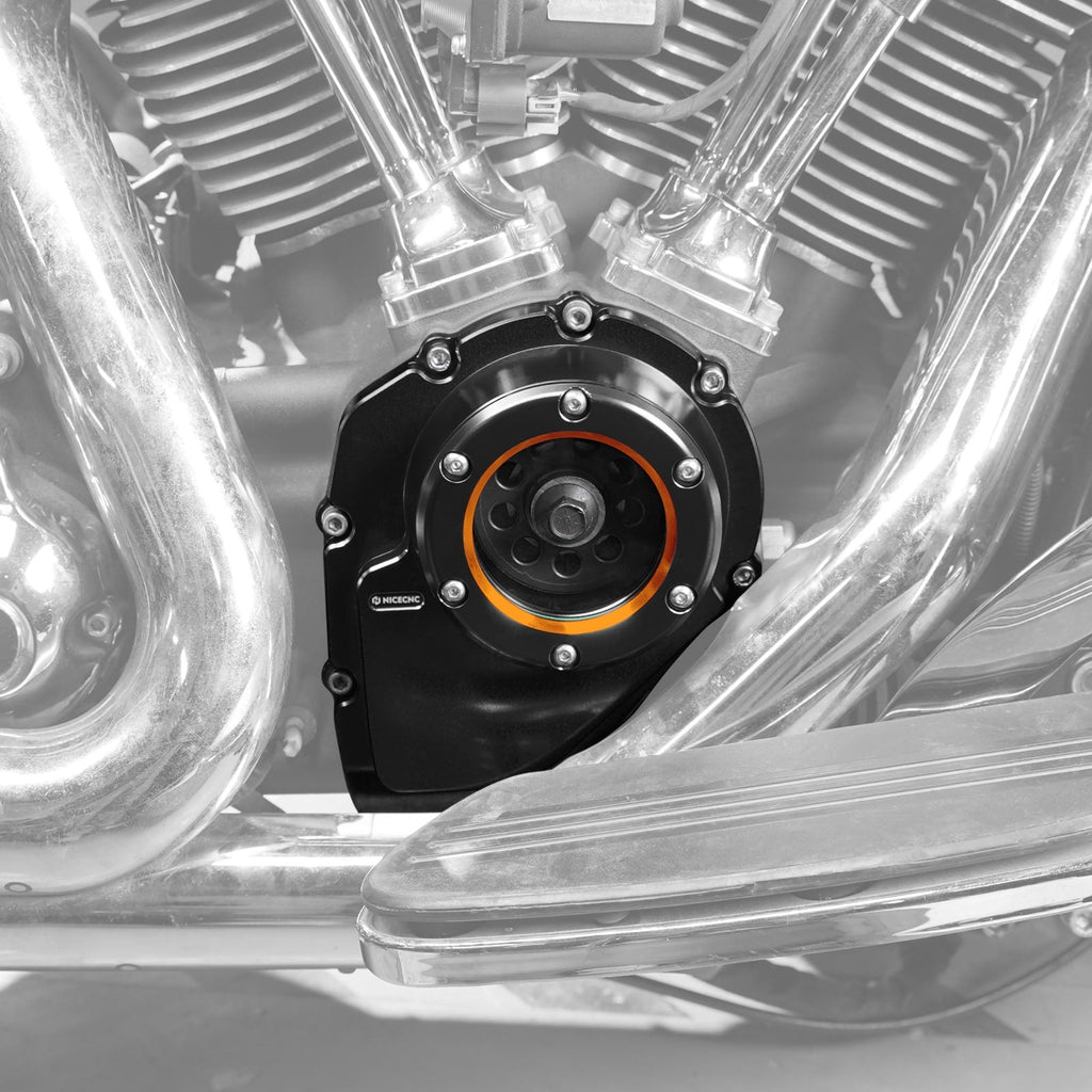 Transparent M8 Camshaft Cam Cover For Harley Softail Fat Boy Street Bob Low Rider S