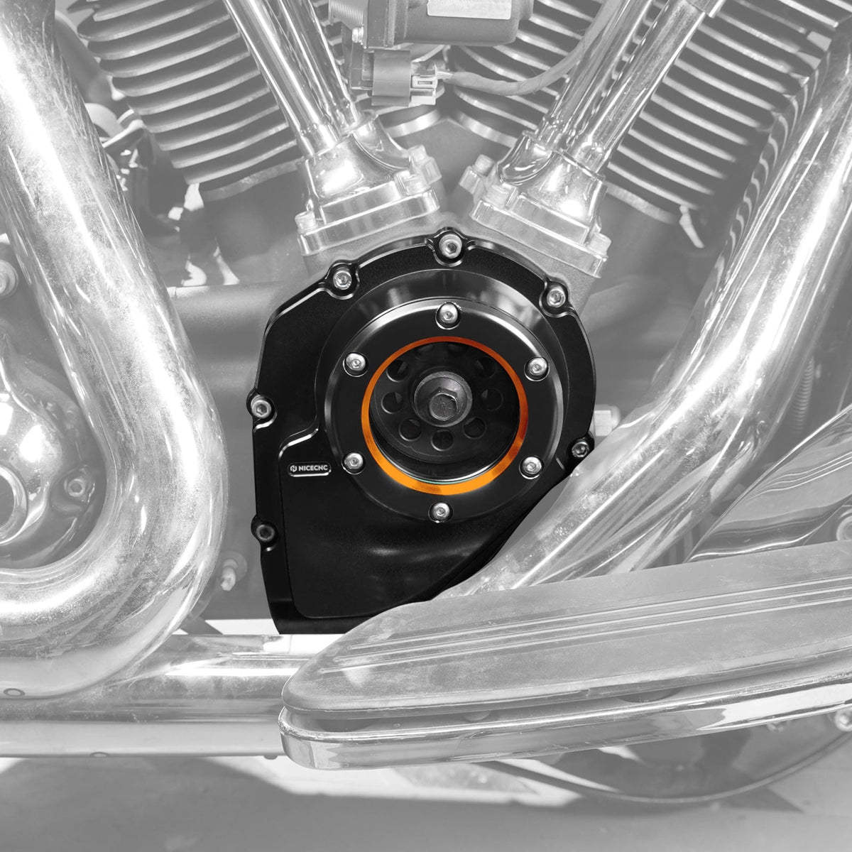 Transparent M8 Camshaft Cam Cover For Harley Softail Fat Boy Street Bob Low Rider S