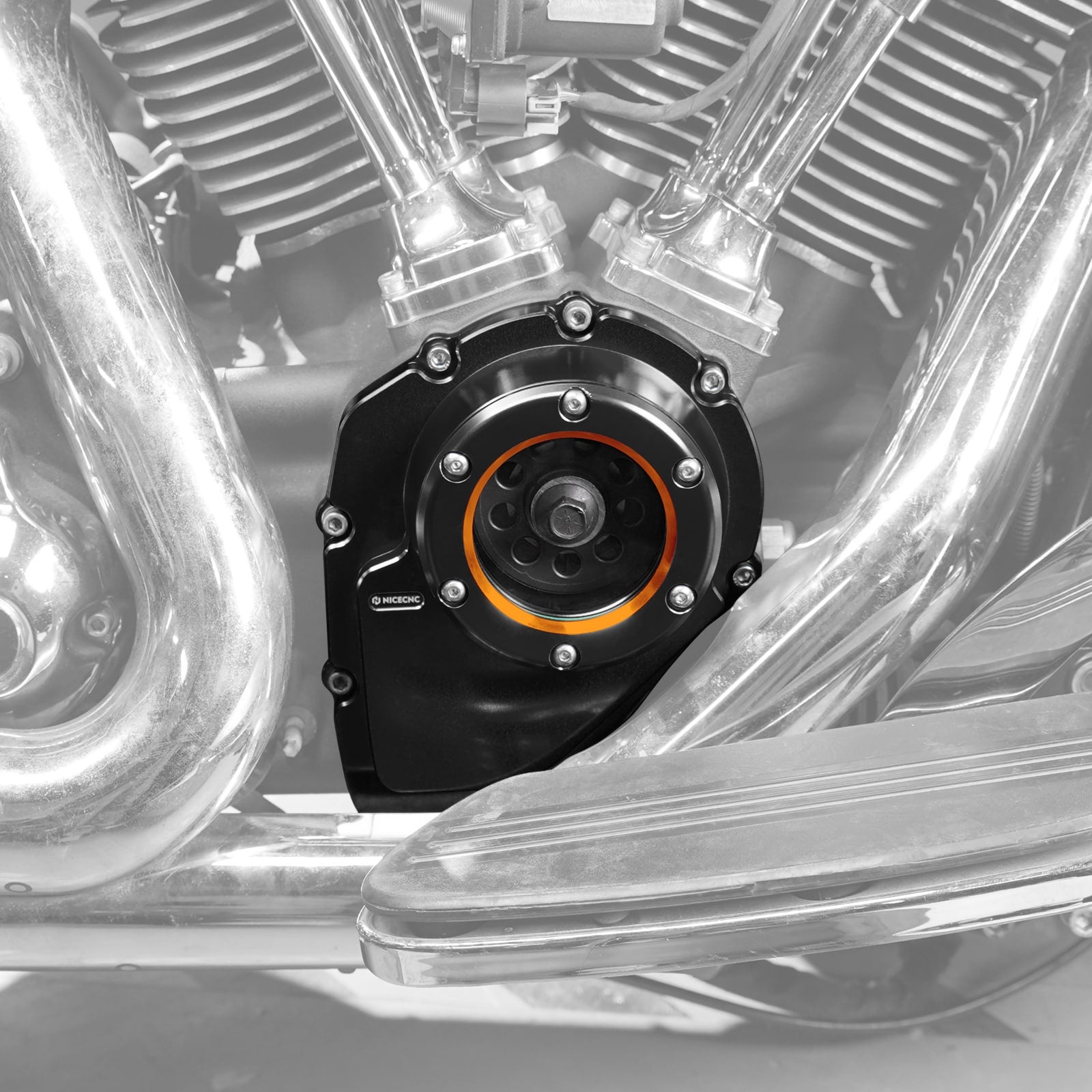 Transparent M8 Camshaft Cam Shaft Cover For Harley Road King Electra Street Glide