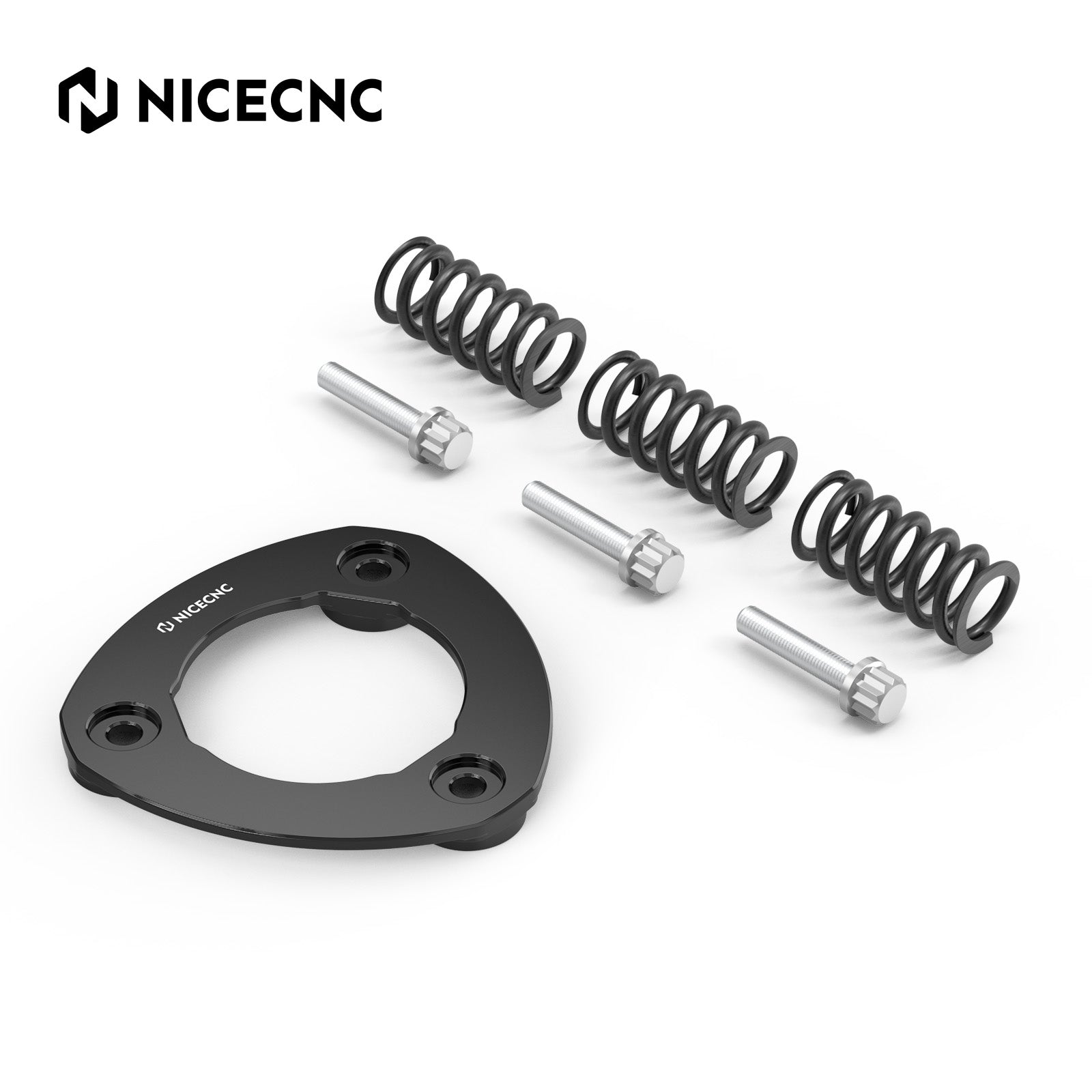 M8 Derby Cover w/Clutch Spring Stopper Plate Kit For Harley Road King Electra Street Glide