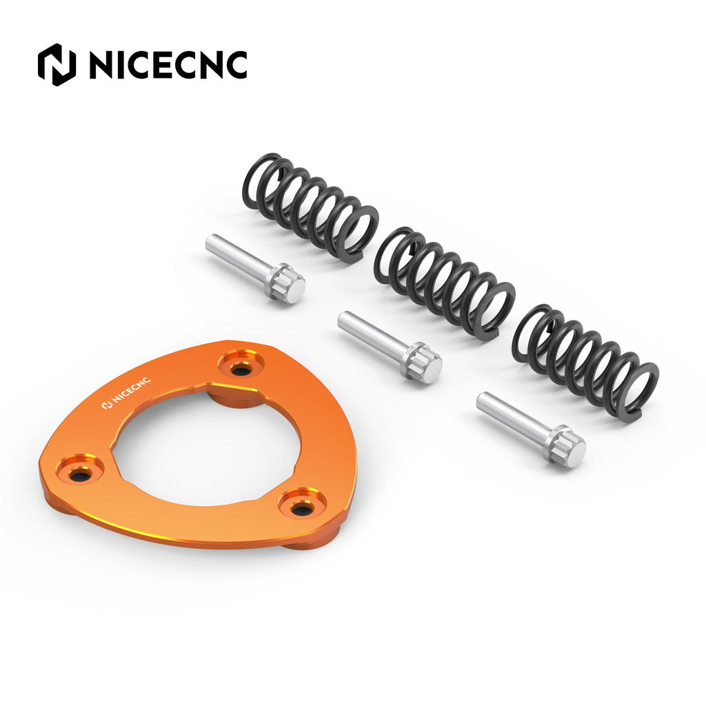 M8 Derby Cover w/Clutch Spring Stopper Plate Kit For Harley Road King Electra Street Glide