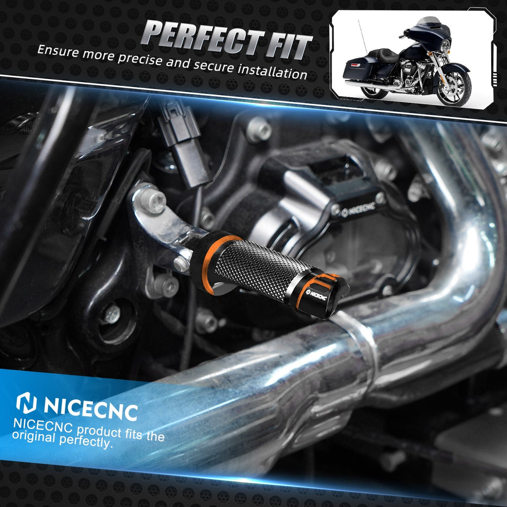 Rider Floorboards Inserts + Passenger Foot Pegs For Harley Road King Street Road Glide