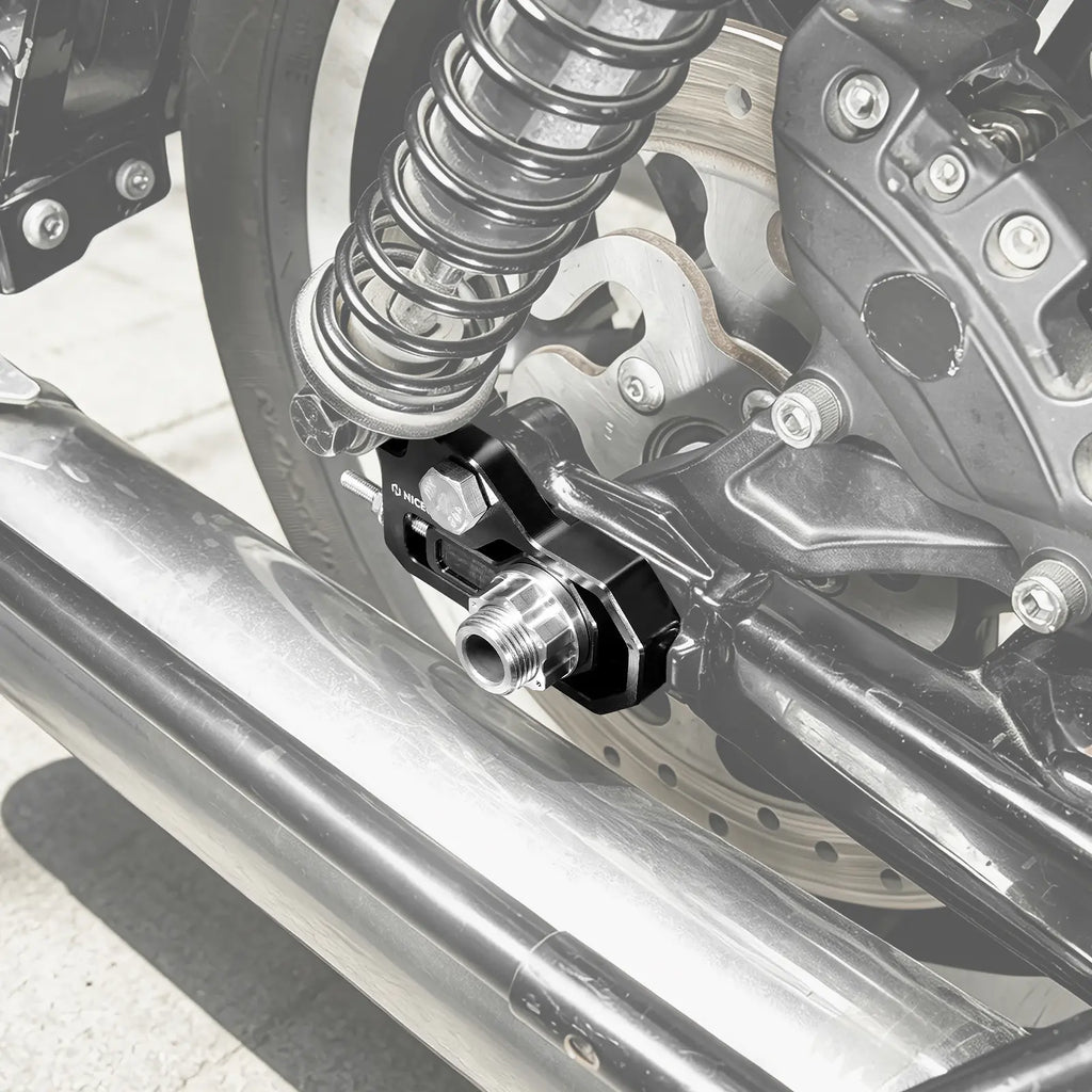 Rear Axle Block Chain Tension Adjuster Kit For Harley Road King Electra Street Glide
