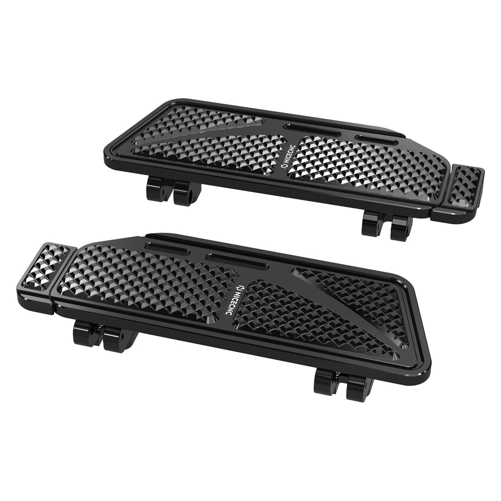 Rider Floorboards Inserts + Passenger Foot Pegs For Harley Road King Street Road Glide