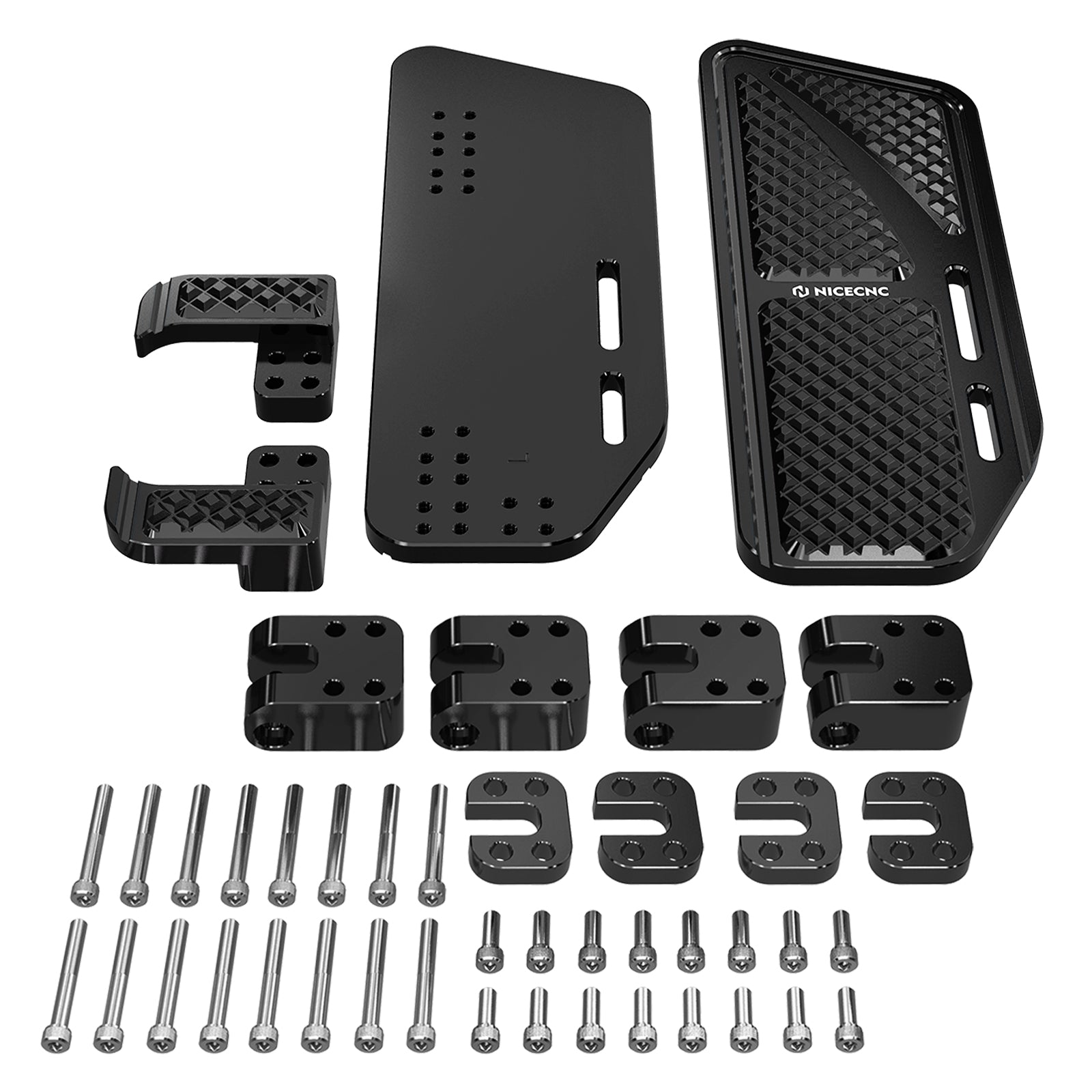 Rider Floorboards Inserts + Passenger Foot Pegs For Harley Road King Street Road Glide