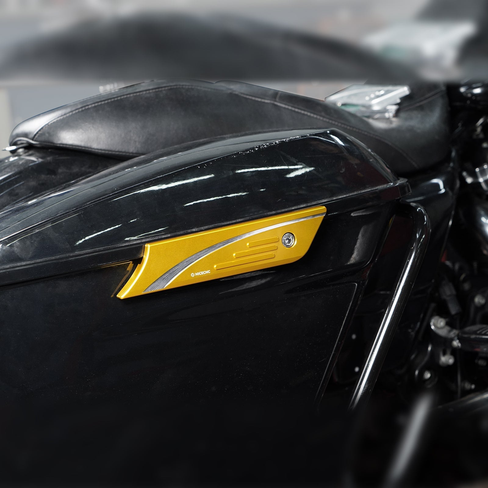 Saddlebag Latch Decorative Covers For Harley Road King Electra Street Glide