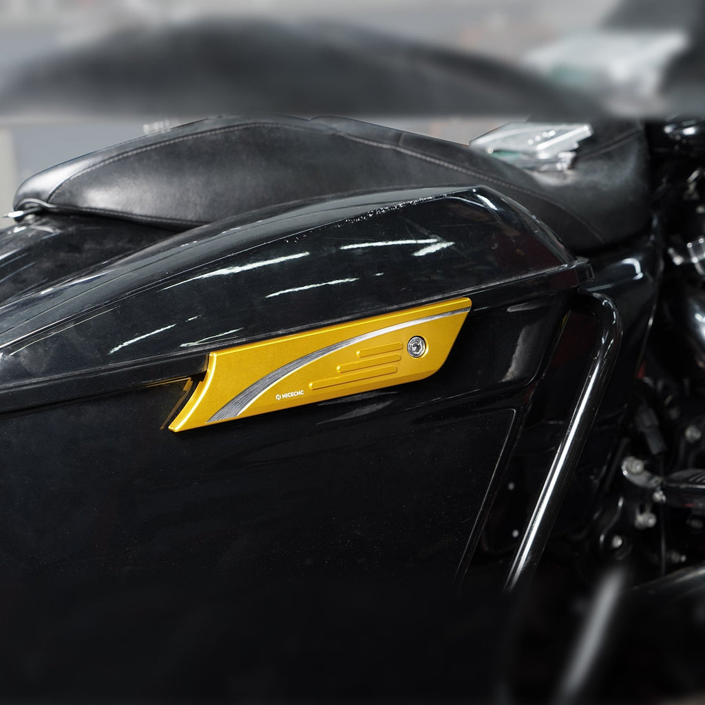 Saddlebag Latch Decorative Covers For Harley Road King Electra Street Glide