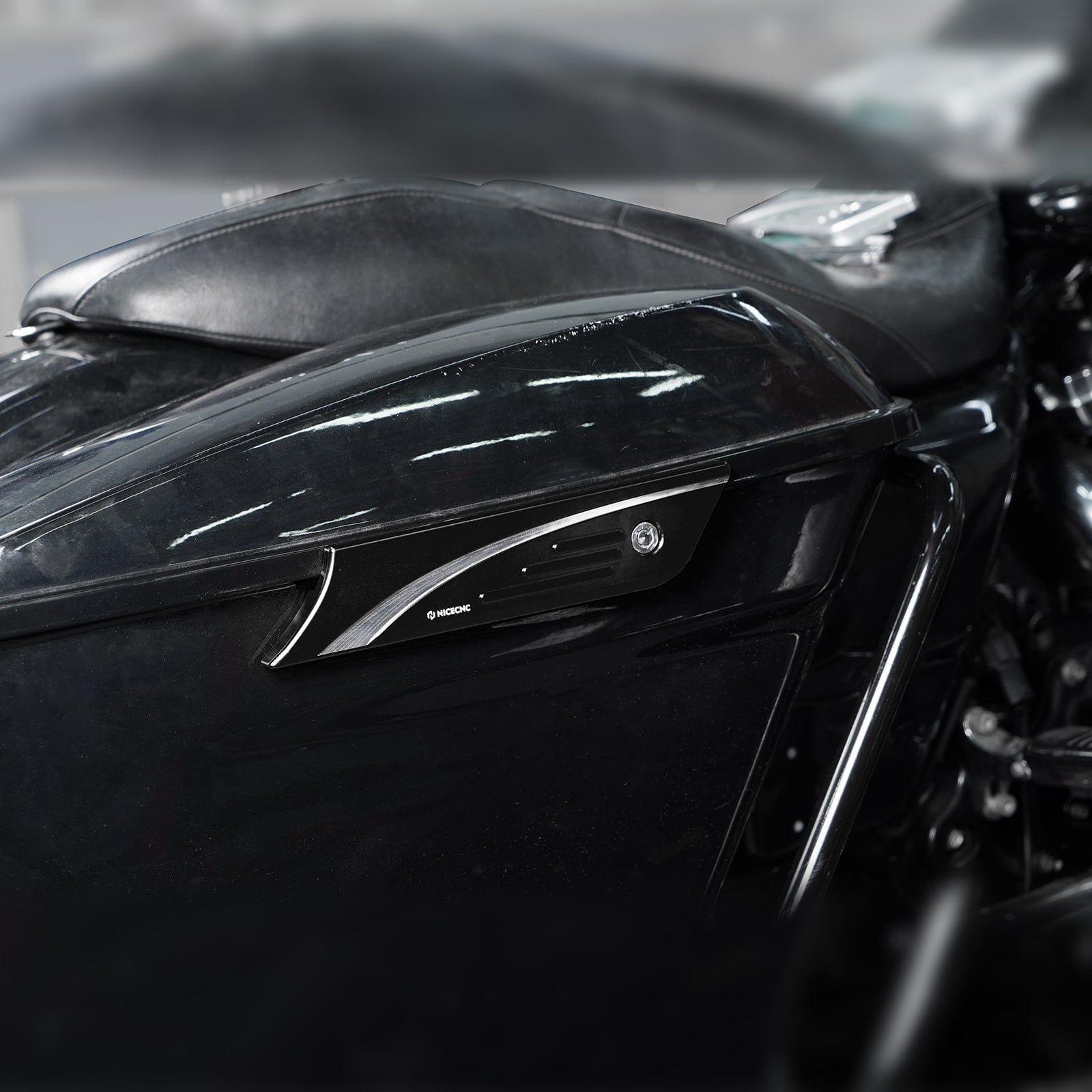 Saddlebag Latch Decorative Covers For Harley Road King Electra Street Glide