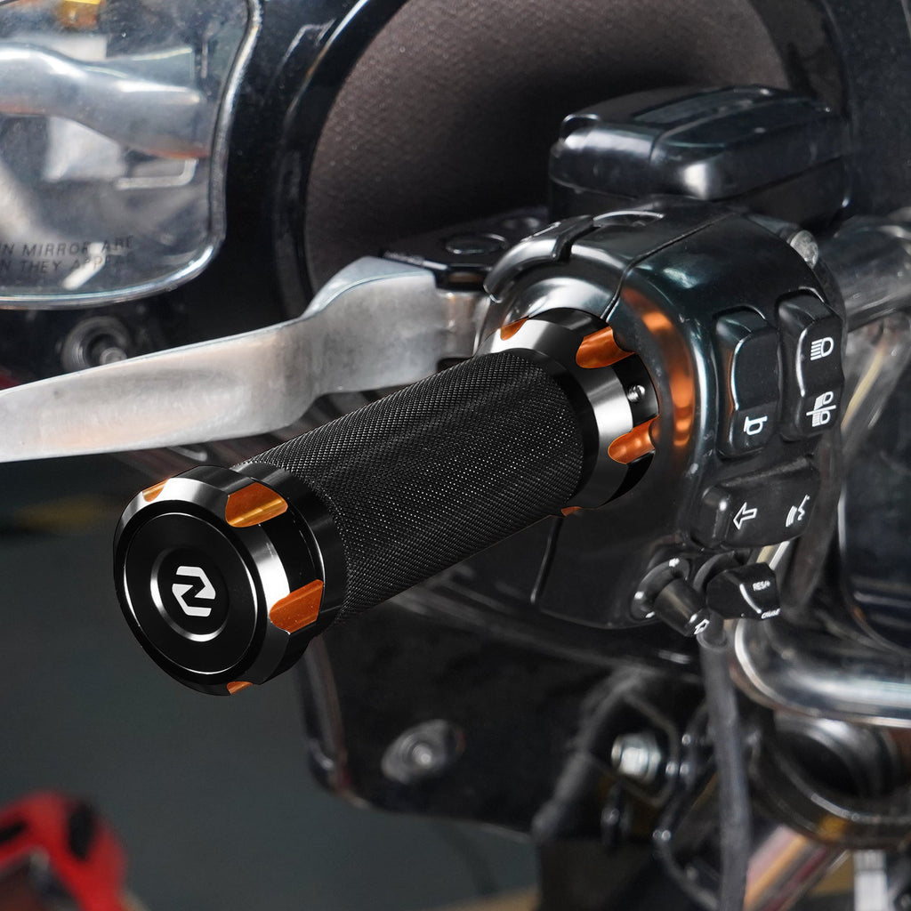 Short Clutch Brake Lever + Handlebar Grips For Harley Road King Electra Street Glide