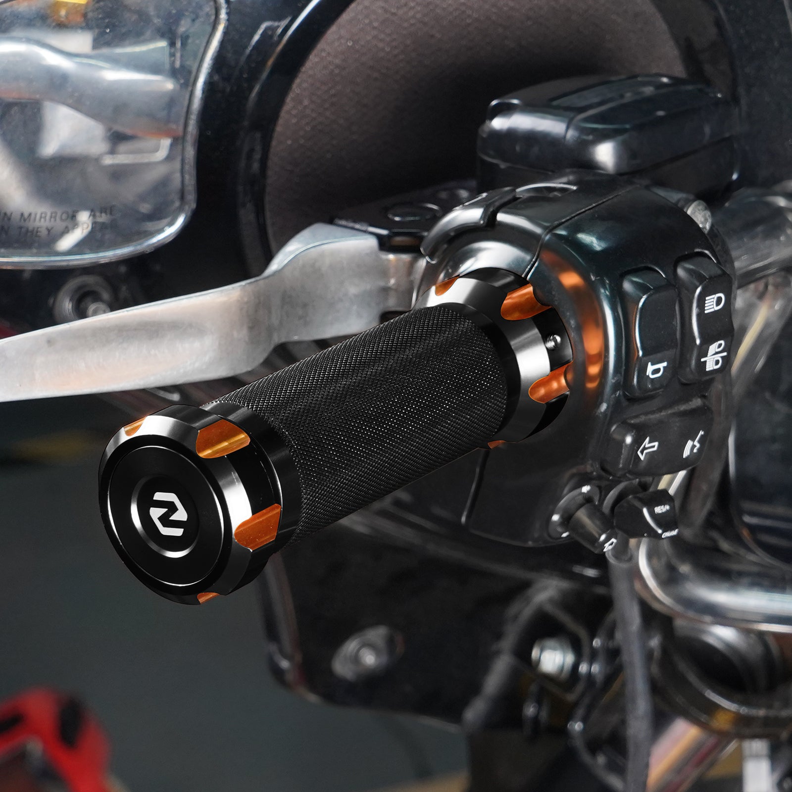 Short Clutch Brake Lever + Handlebar Grips For Harley Road King Electra Street Glide