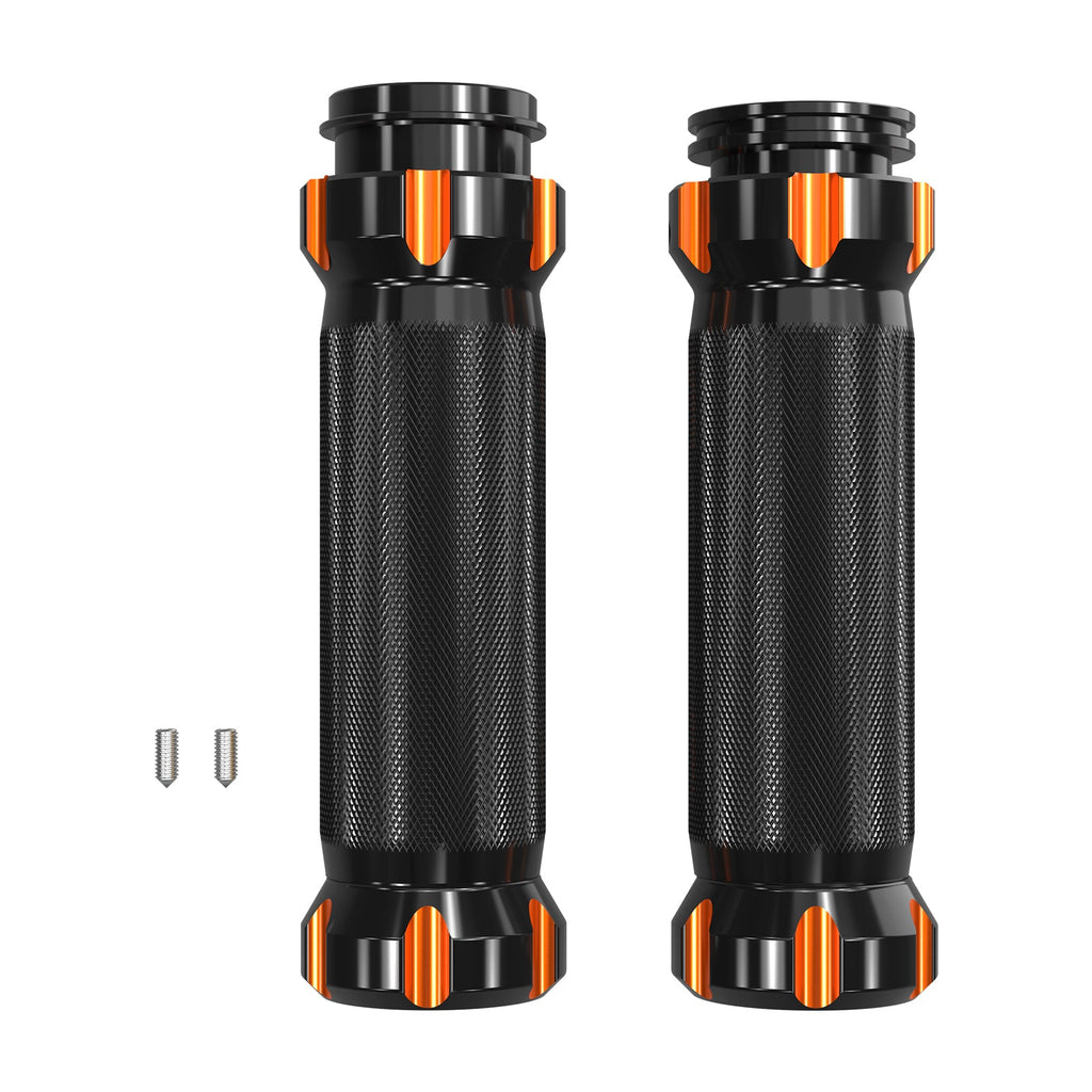 Short Clutch Brake Lever + Handlebar Grips For Harley Road King Electra Street Glide