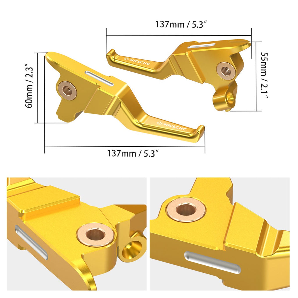 2-Finger Control Shorty Clutch Brake Levers For Harley Road King Electra Street Glide