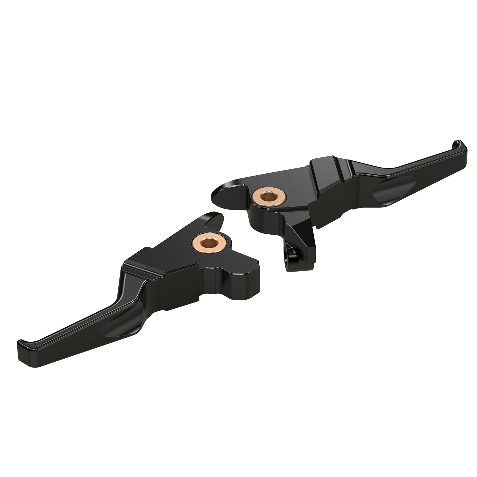 2-Finger Control Shorty Clutch Brake Levers For Harley Road King Electra Street Glide
