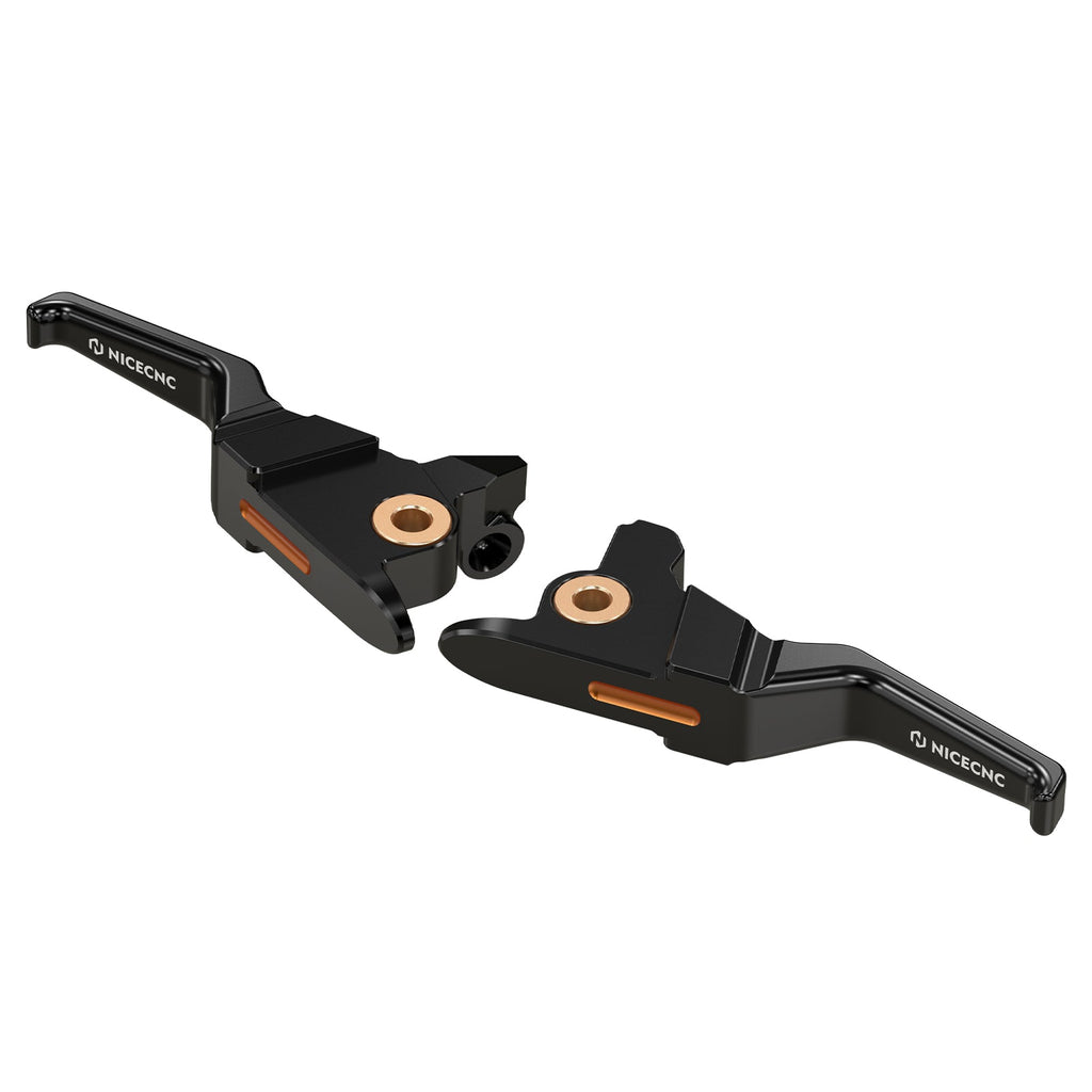 2-Finger Control Shorty Clutch Brake Levers For Harley Road King Electra Street Glide