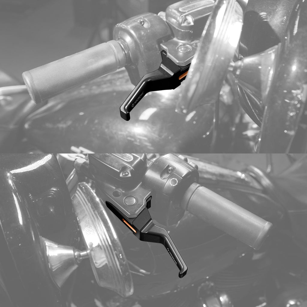 2-Finger Control Shorty Clutch Brake Levers For Harley Road King Electra Street Glide
