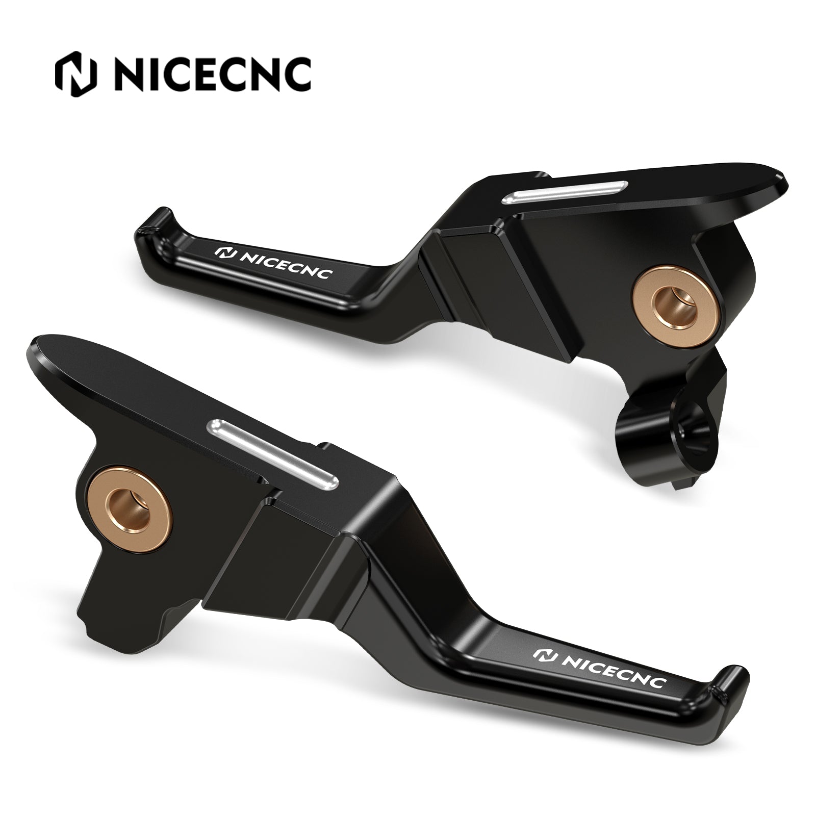 2-Finger Control Shorty Clutch Brake Levers For Harley Road King Electra Street Glide