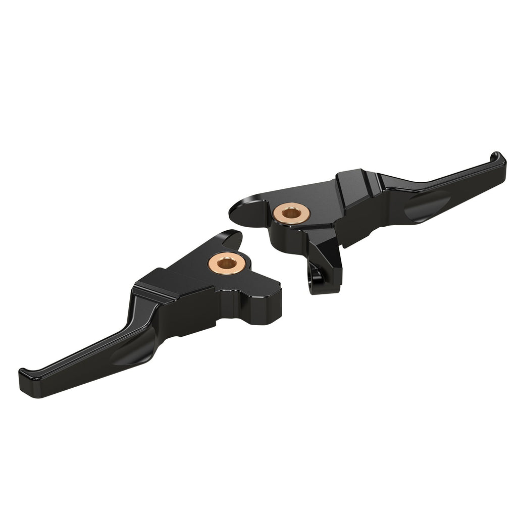 2-Finger Control Shorty Clutch Brake Levers For Harley Road King Electra Street Glide