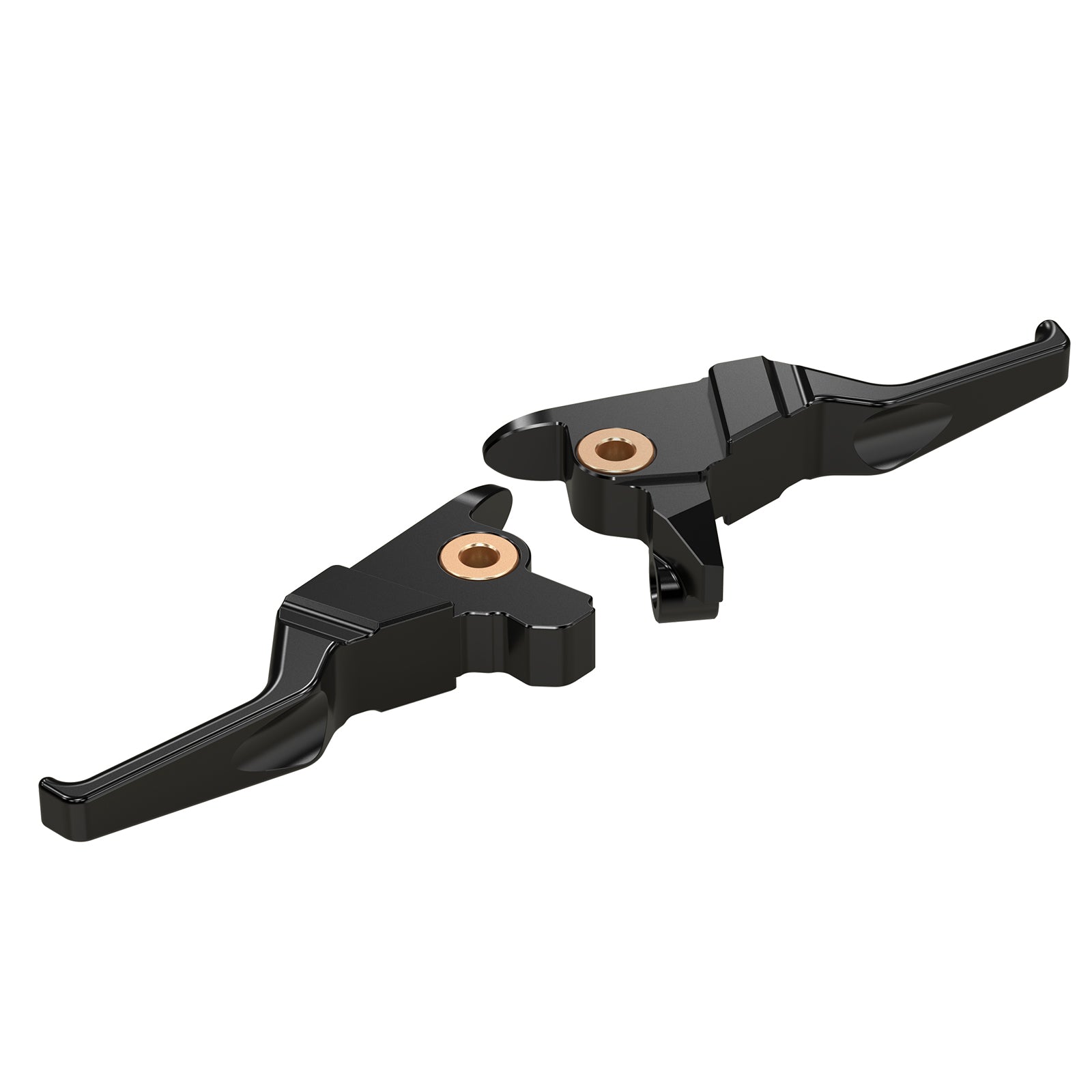 2-Finger Control Shorty Clutch Brake Levers For Harley Road King Electra Street Glide
