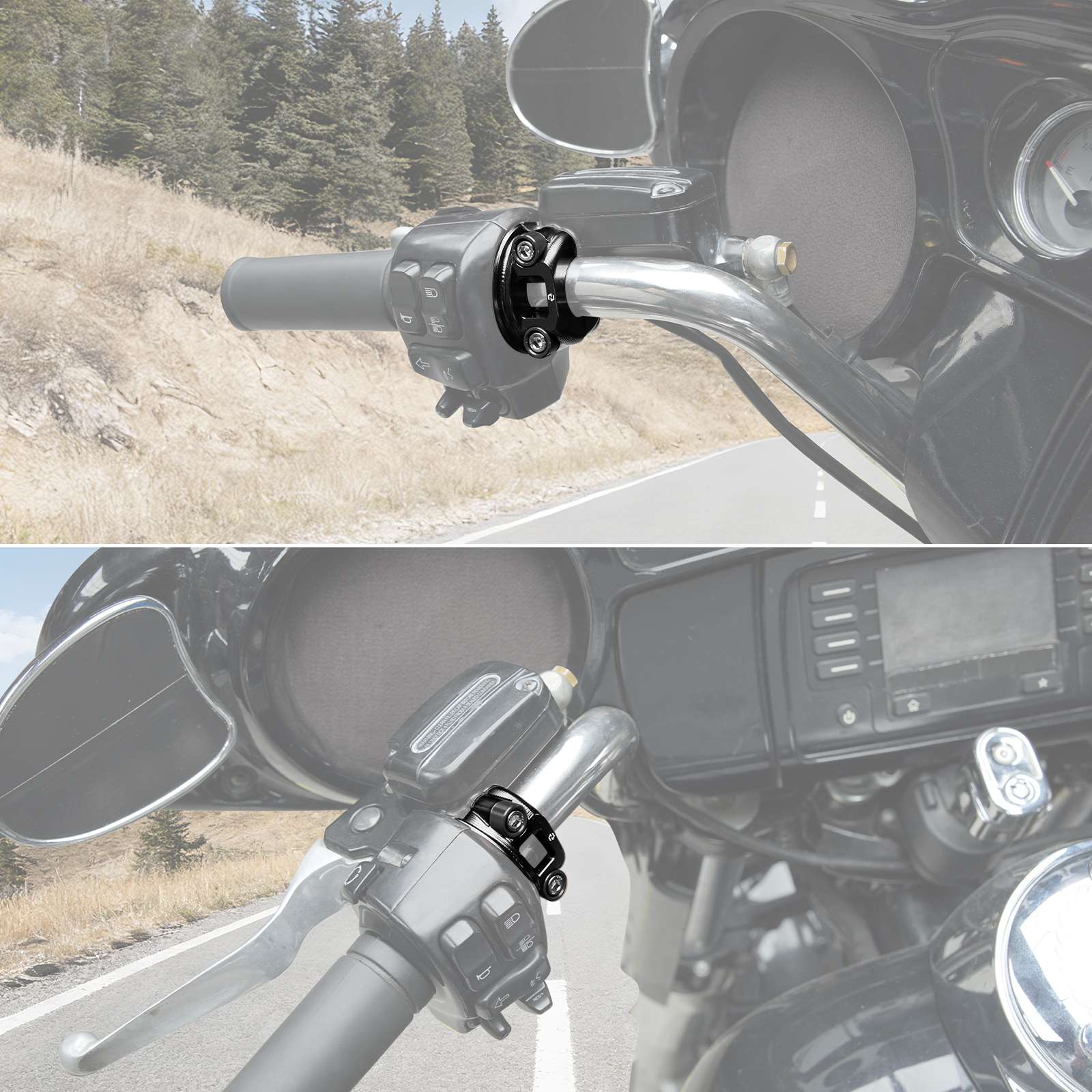 Brake Clutch Lever Perch Half Clamp Kit For Harley Dyna Super Glide Low Rider Street Bob