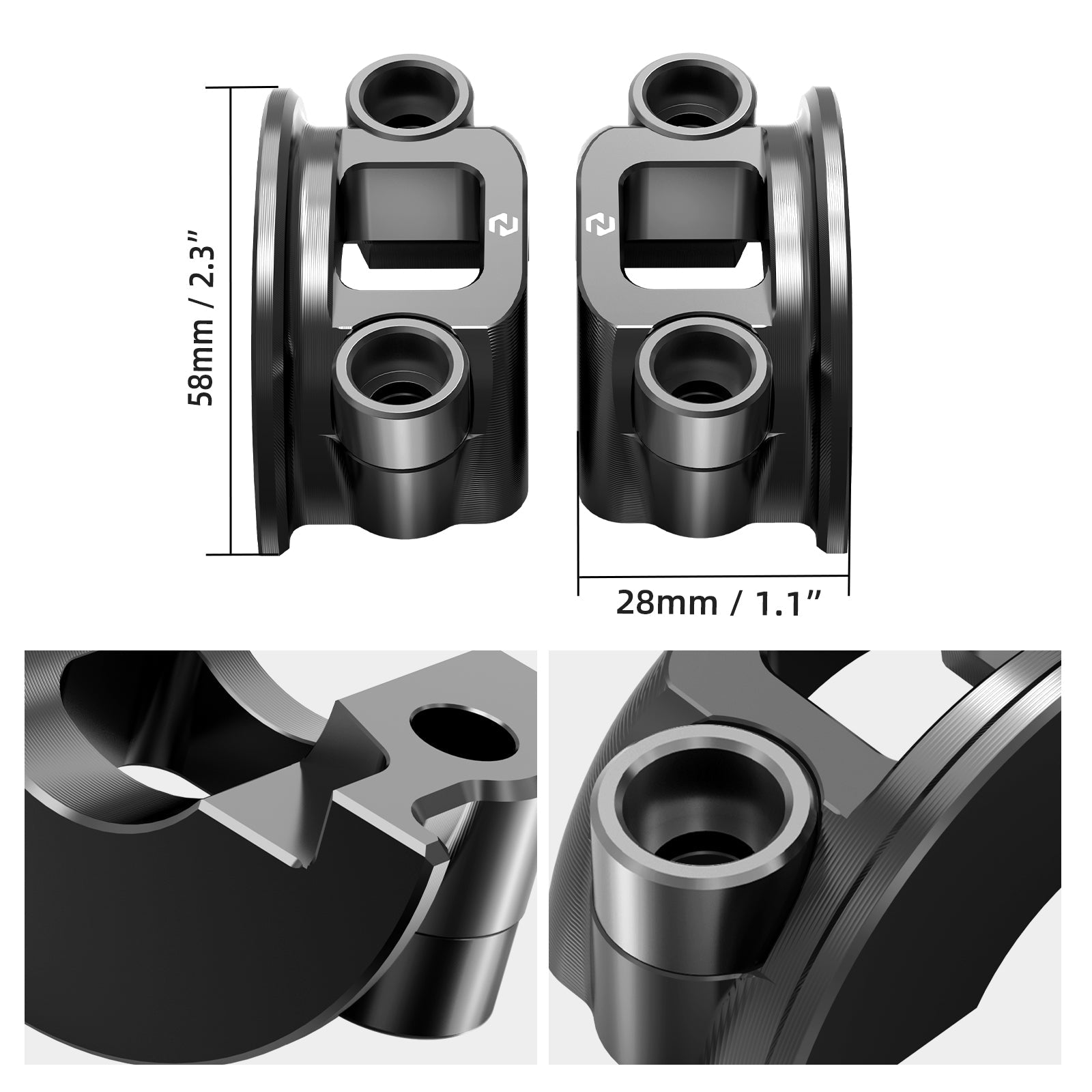 Brake Master Cylinder & Clutch Lever Perch Half Clamp Kit For Harley Road Street Glide