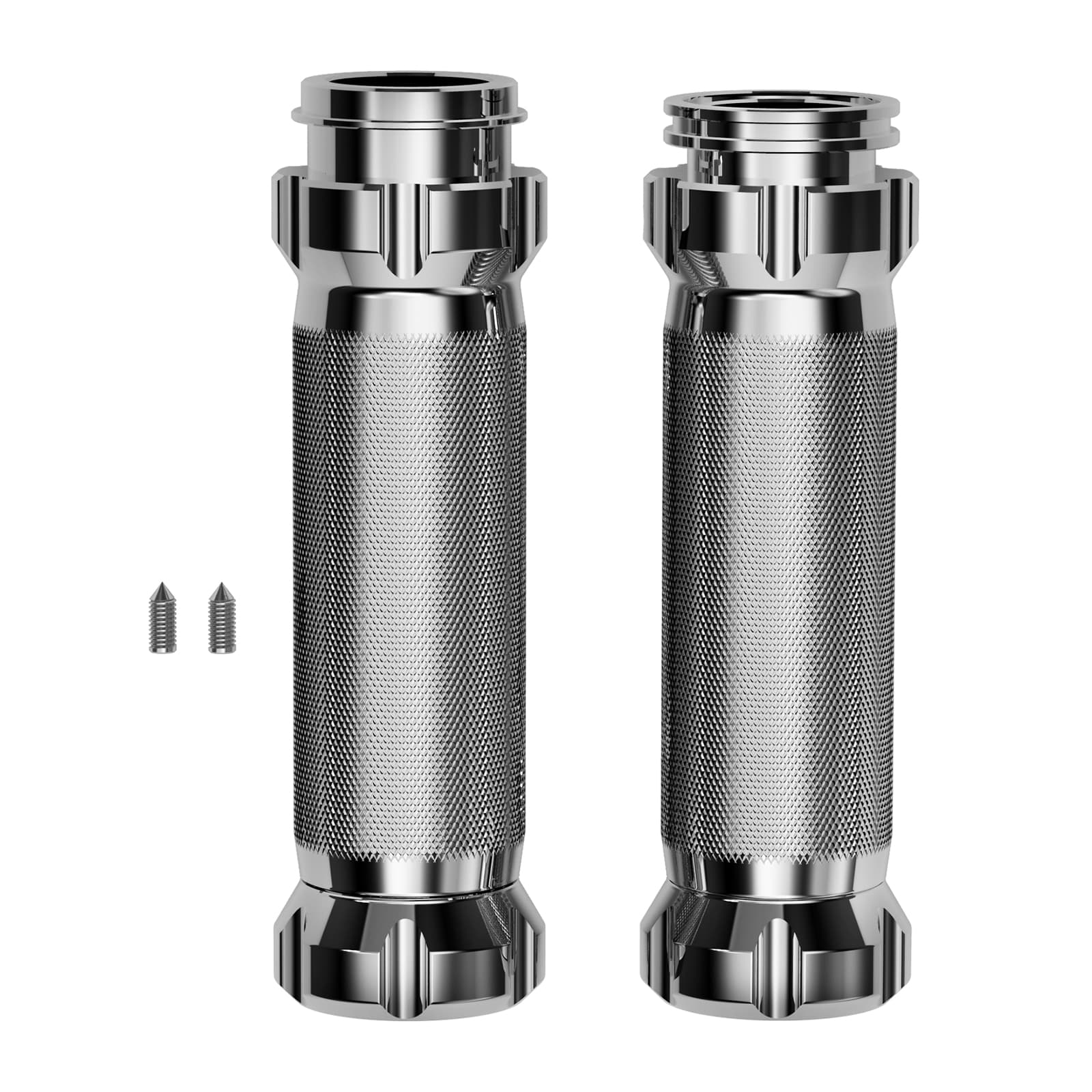 Chrome Handlebar Hand Grips For Harley Road King Electra Street Glide Street Bob