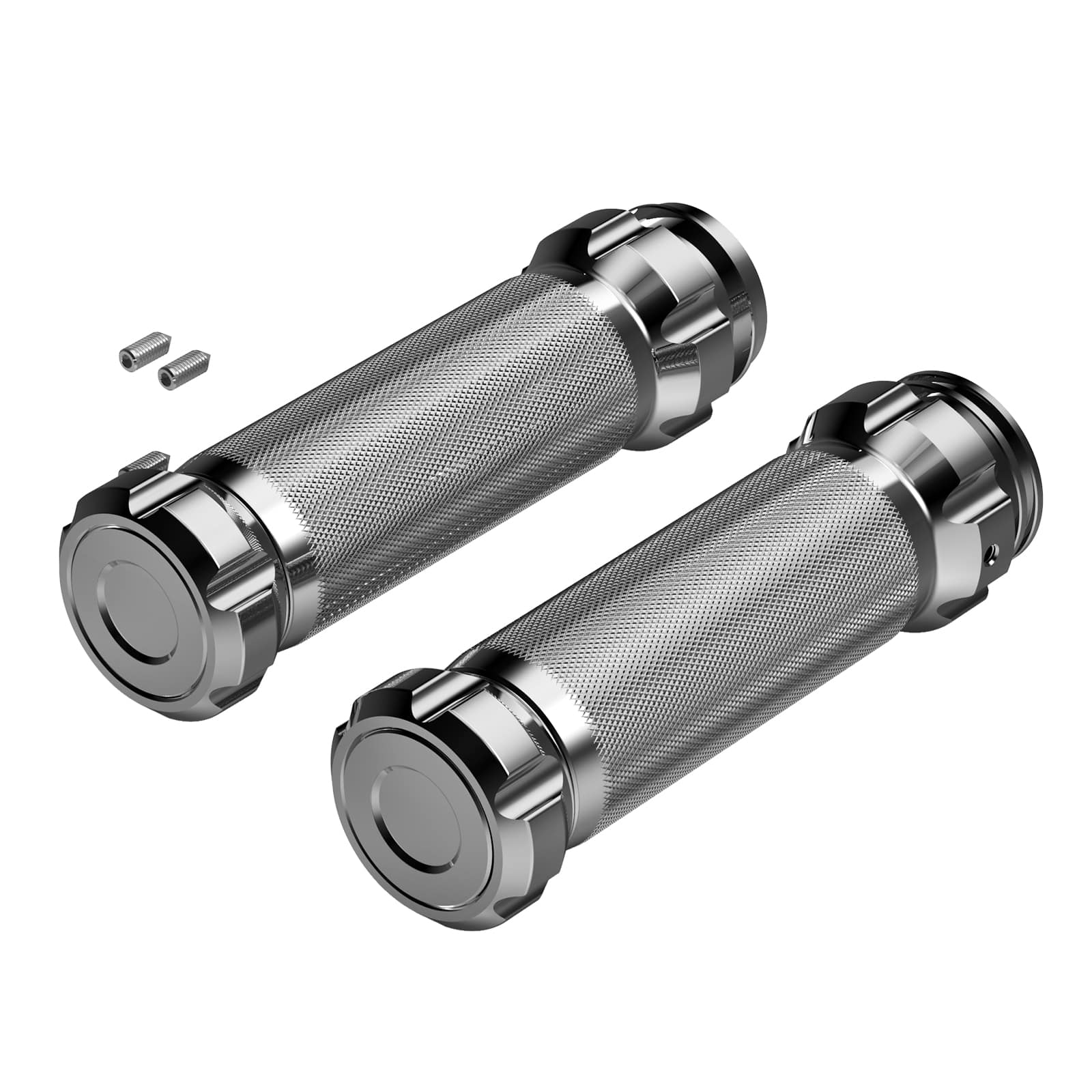Chrome Handlebar Hand Grips For Harley Road King Electra Street Glide Street Bob