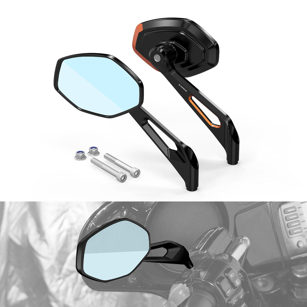 Convex Rear View Mirrors Kit For Harley Road King Tri Electra Street Glide Ultra Limited