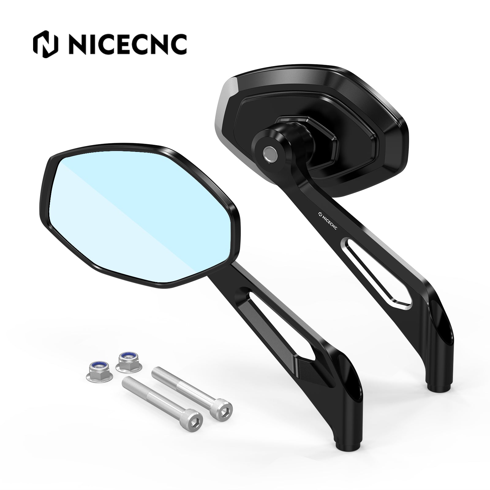 Anti-Glare Convex Rear View Mirrors For Harley Sportster 1200 72 XL Iron 883 XL883N