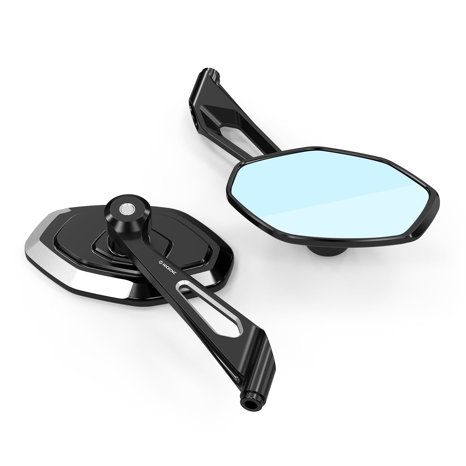 Convex Rear View Mirrors Kit For Harley Dyna Super Wide Glide Low Rider Street Bob