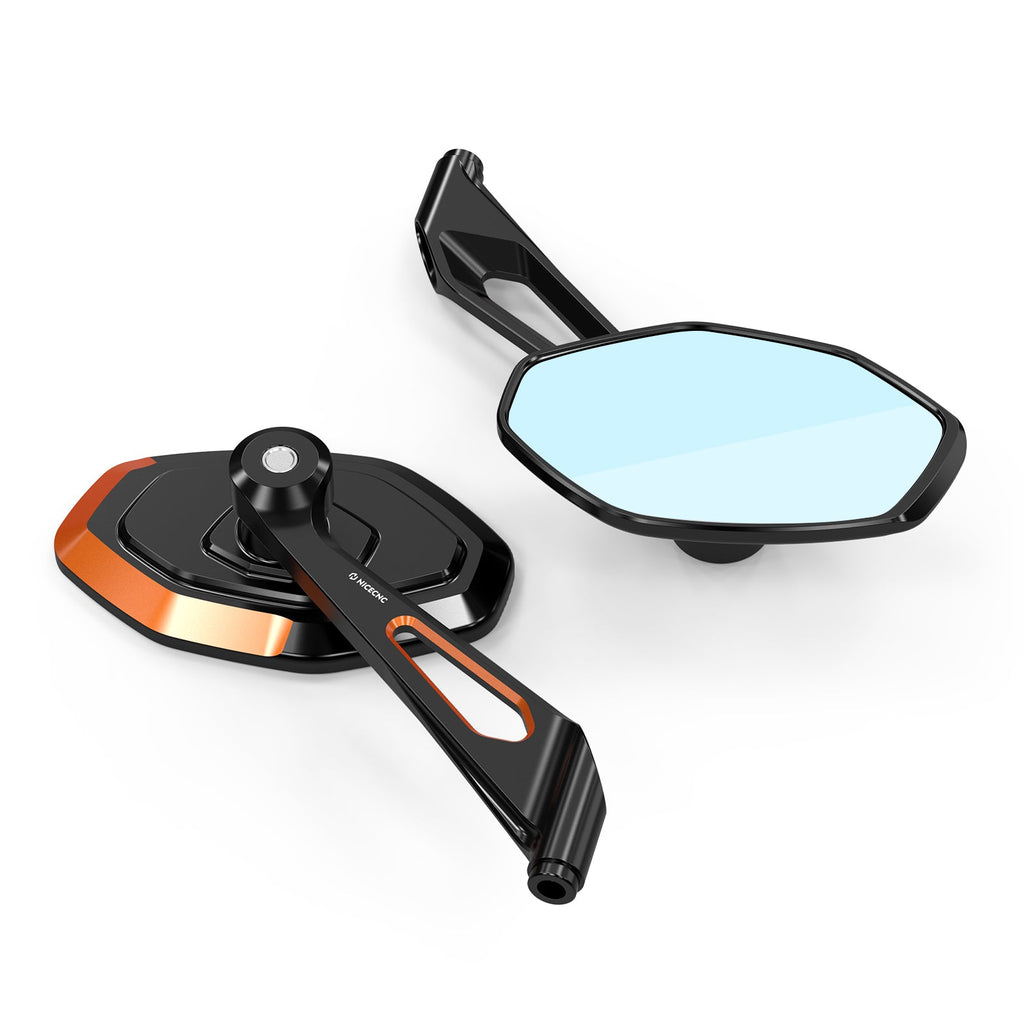 Convex Rear View Mirrors Kit For Harley Dyna Super Wide Glide Low Rider Street Bob