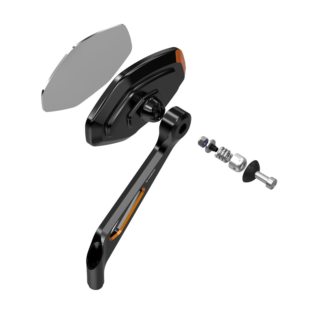 Convex Rear View Mirrors Kit For Harley Dyna Super Wide Glide Low Rider Street Bob