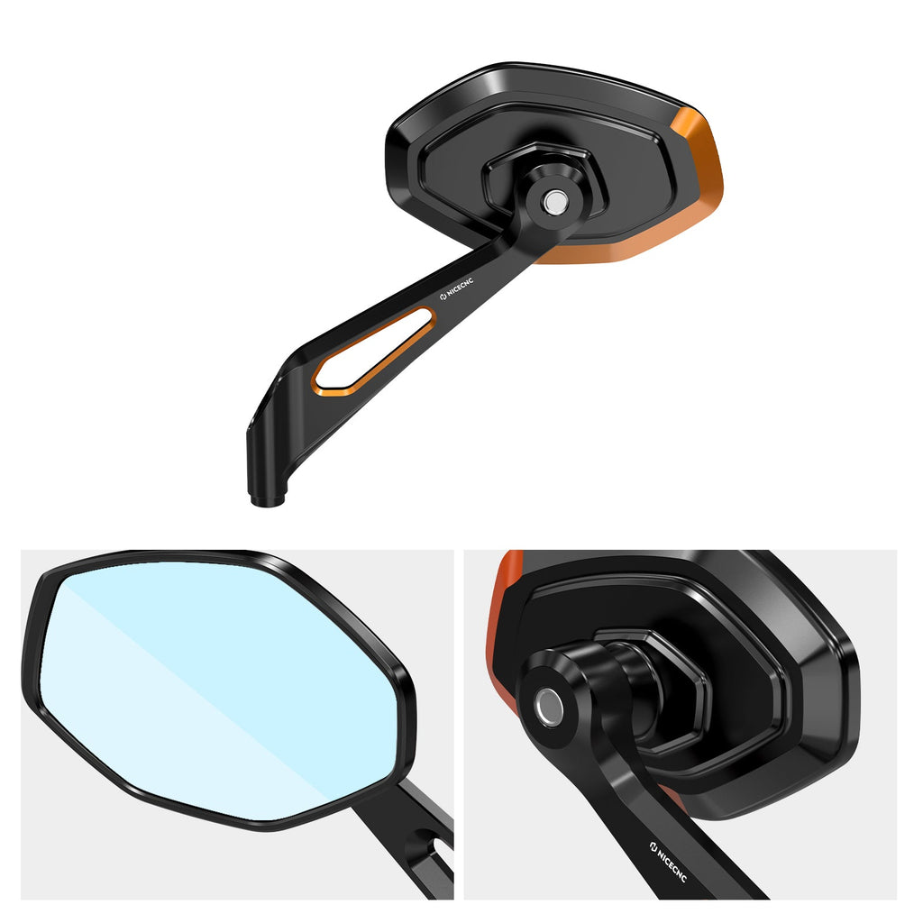 Convex Rear View Mirrors Kit For Harley Dyna Super Wide Glide Low Rider Street Bob