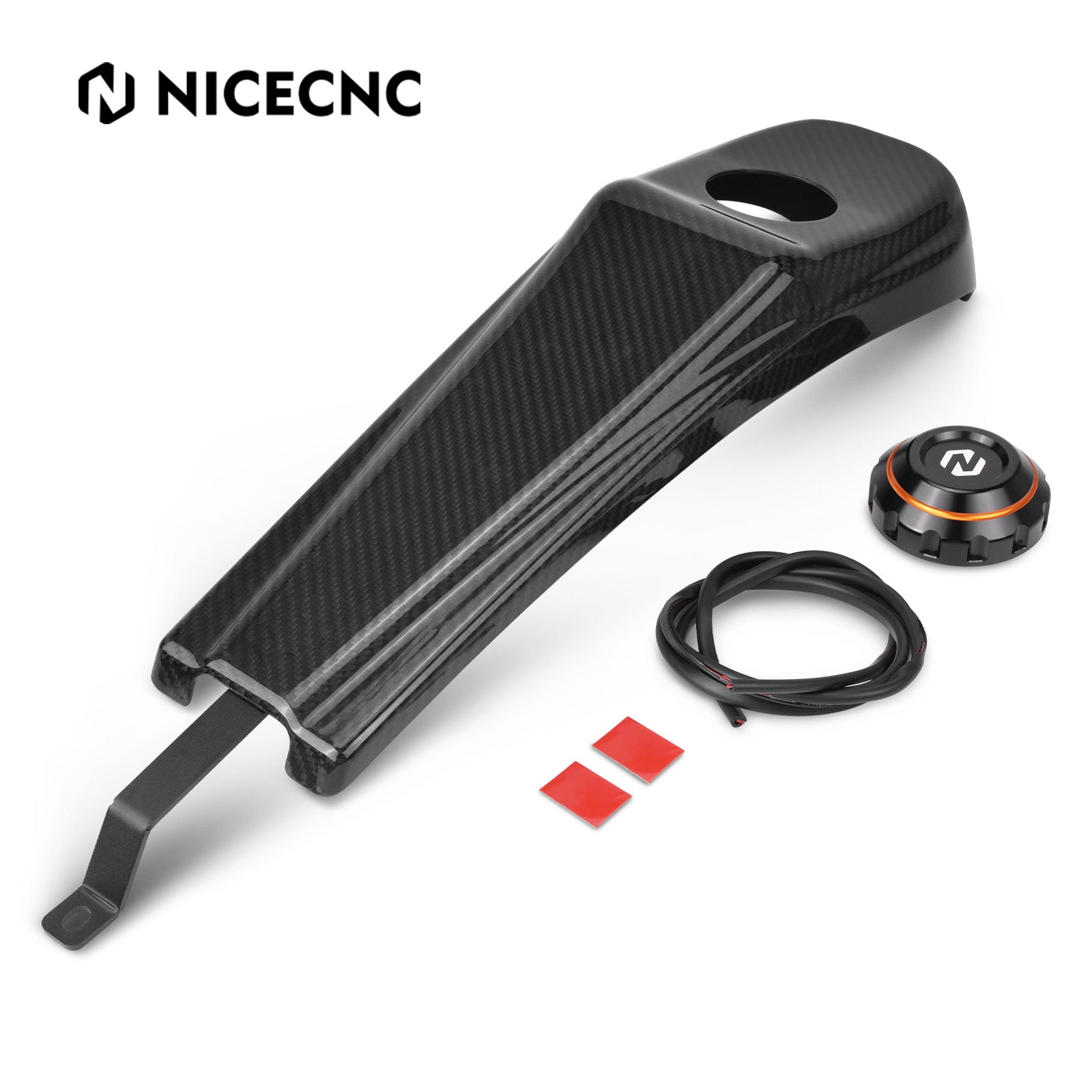 Gas Tank Cap w/Prepreg Carbon Fiber Dash Insert Panel For Harley Road Street Glide