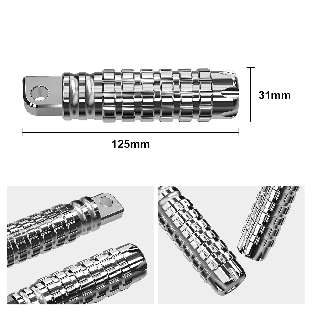 Chrome Rear Passenger Foot Pegs For Harley Sportster 1200 72 48 XL Iron 883
