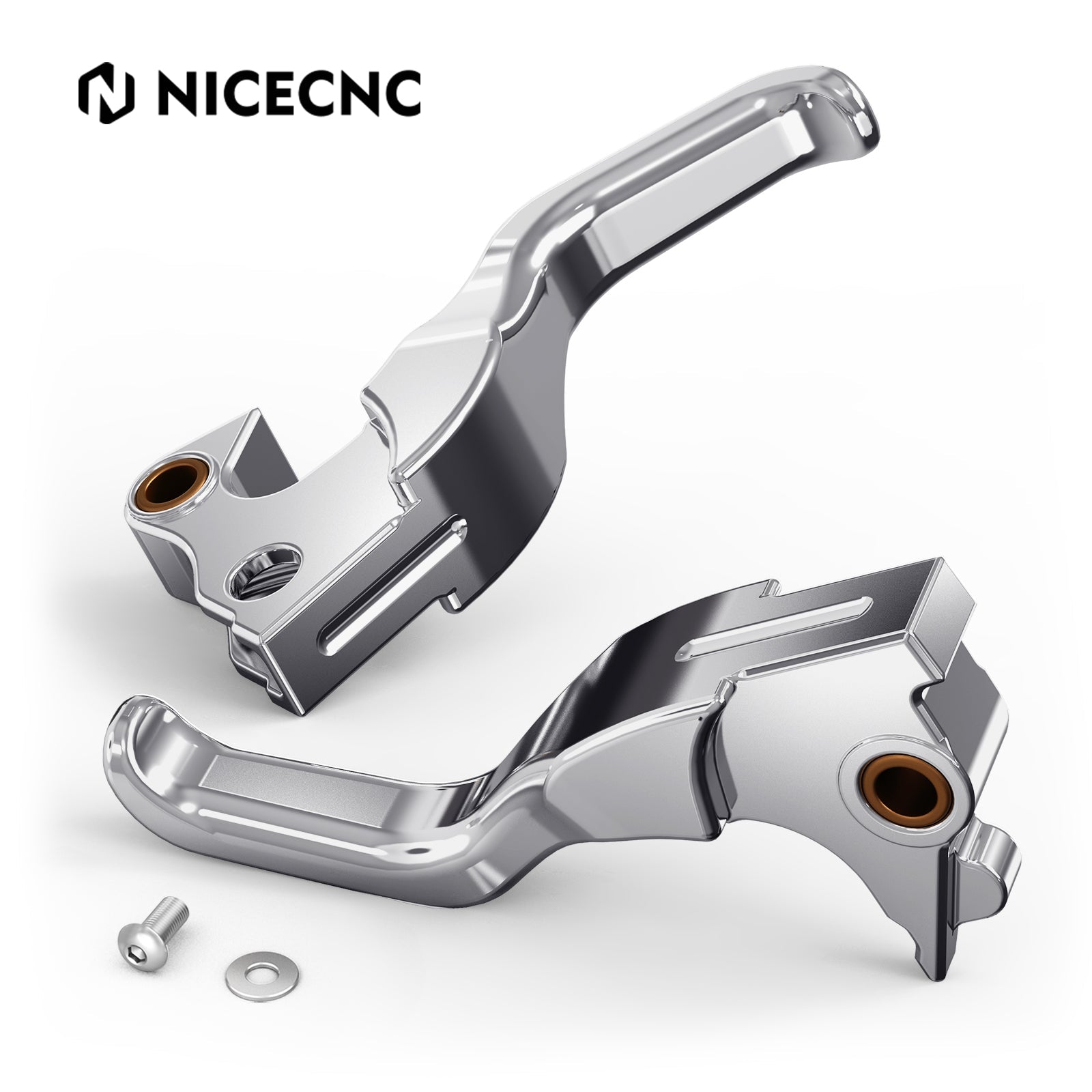 2-Finger Short Brake Clutch Levers For Harley Sportster 1200 48 XL Iron 883 XL883N