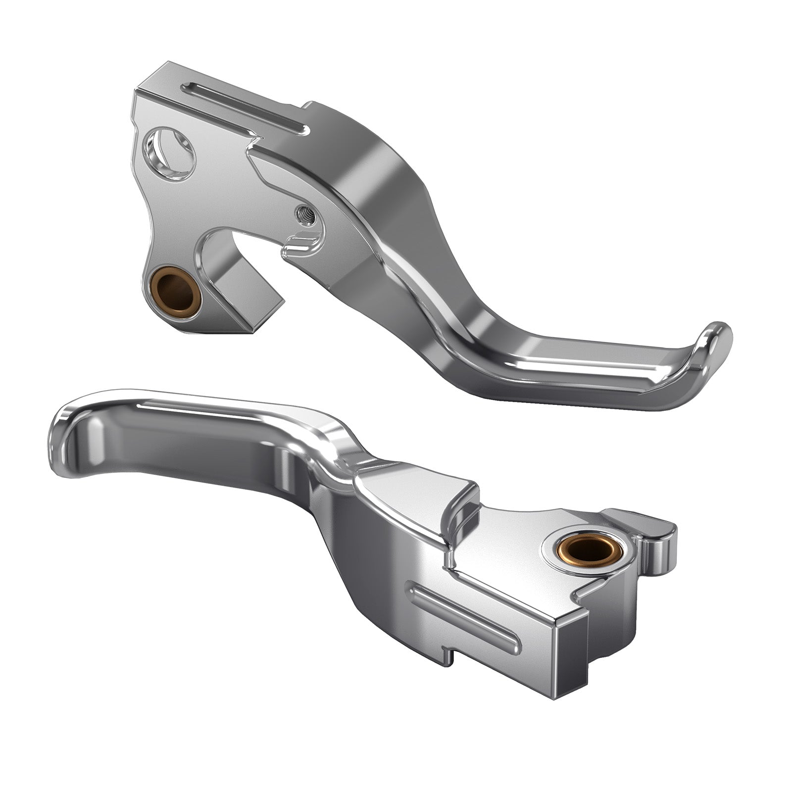 Chrome 2-Finger Short Brake Clutch Levers For Harley Sportster 1200 883 72 48 XL
