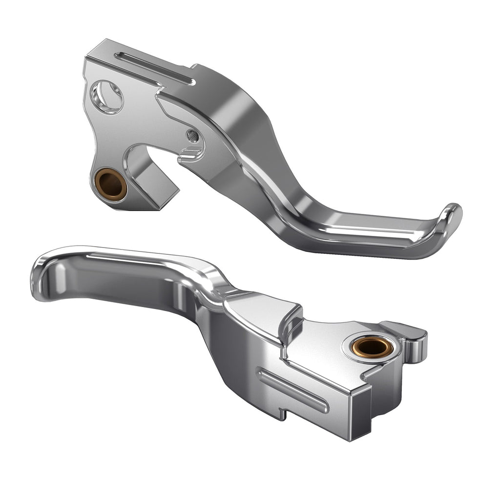 Chrome 2-Finger Short Brake Clutch Levers For Harley Sportster 1200 883 72 48 XL