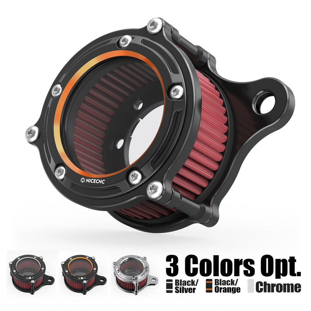 Full Clear Air Cleaner Intake Filter Kit For Harley Sportster 1200 48 XL Iron 883 XL883N