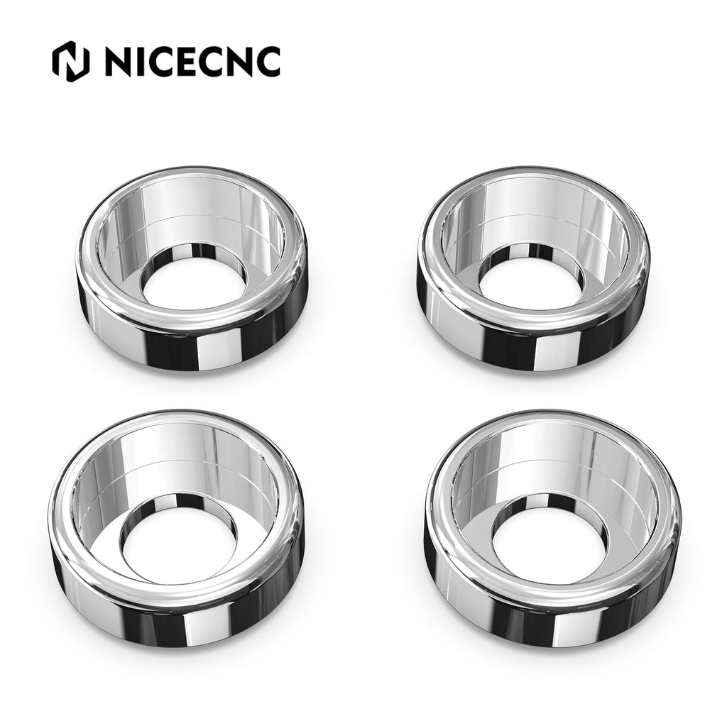 Chrome Shock Absorber Bracket Trim Rings For Harley Sportster 1200 883 48 72 XL