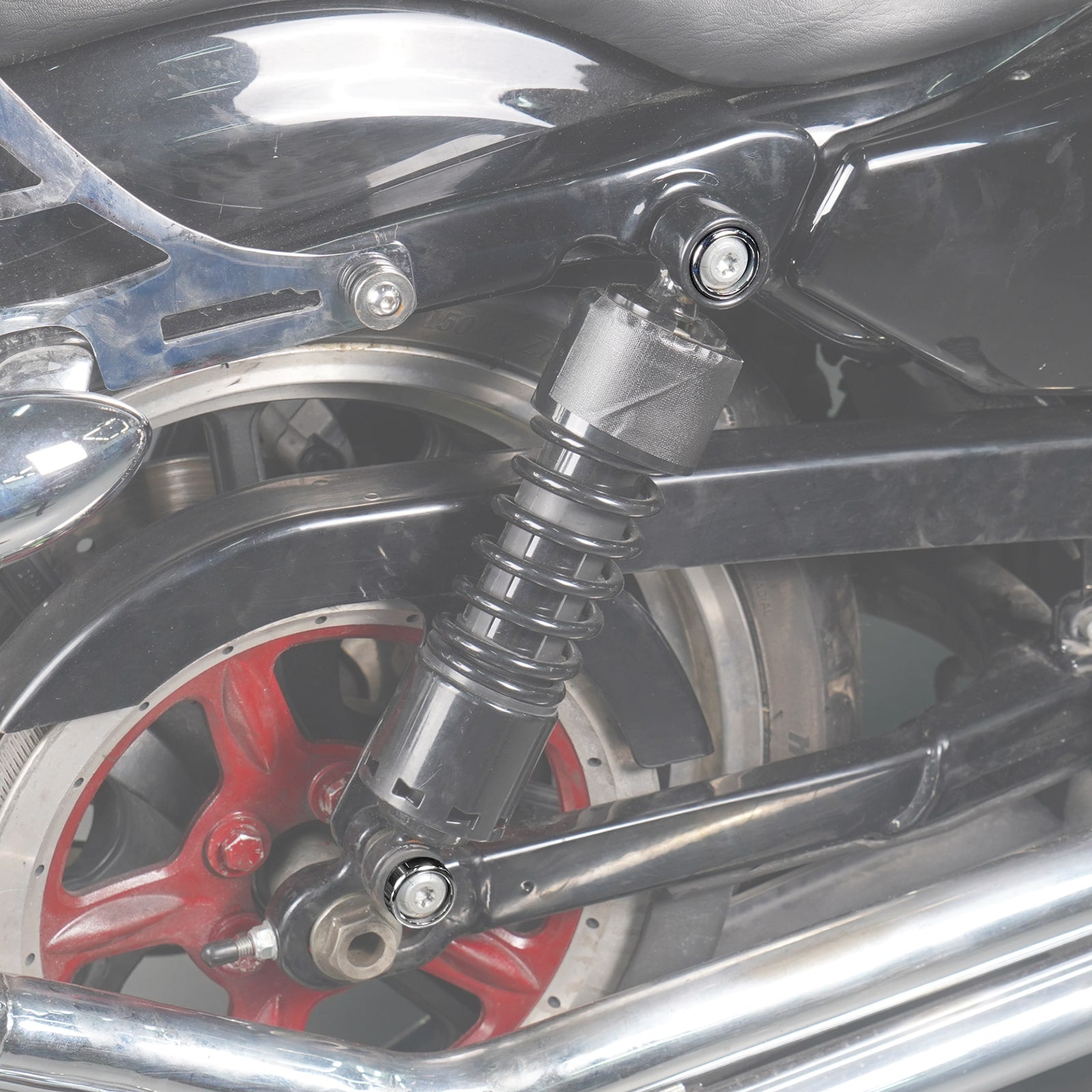 Chrome Shock Absorber Bracket Trim Rings For Harley Sportster 1200 883 48 72 XL