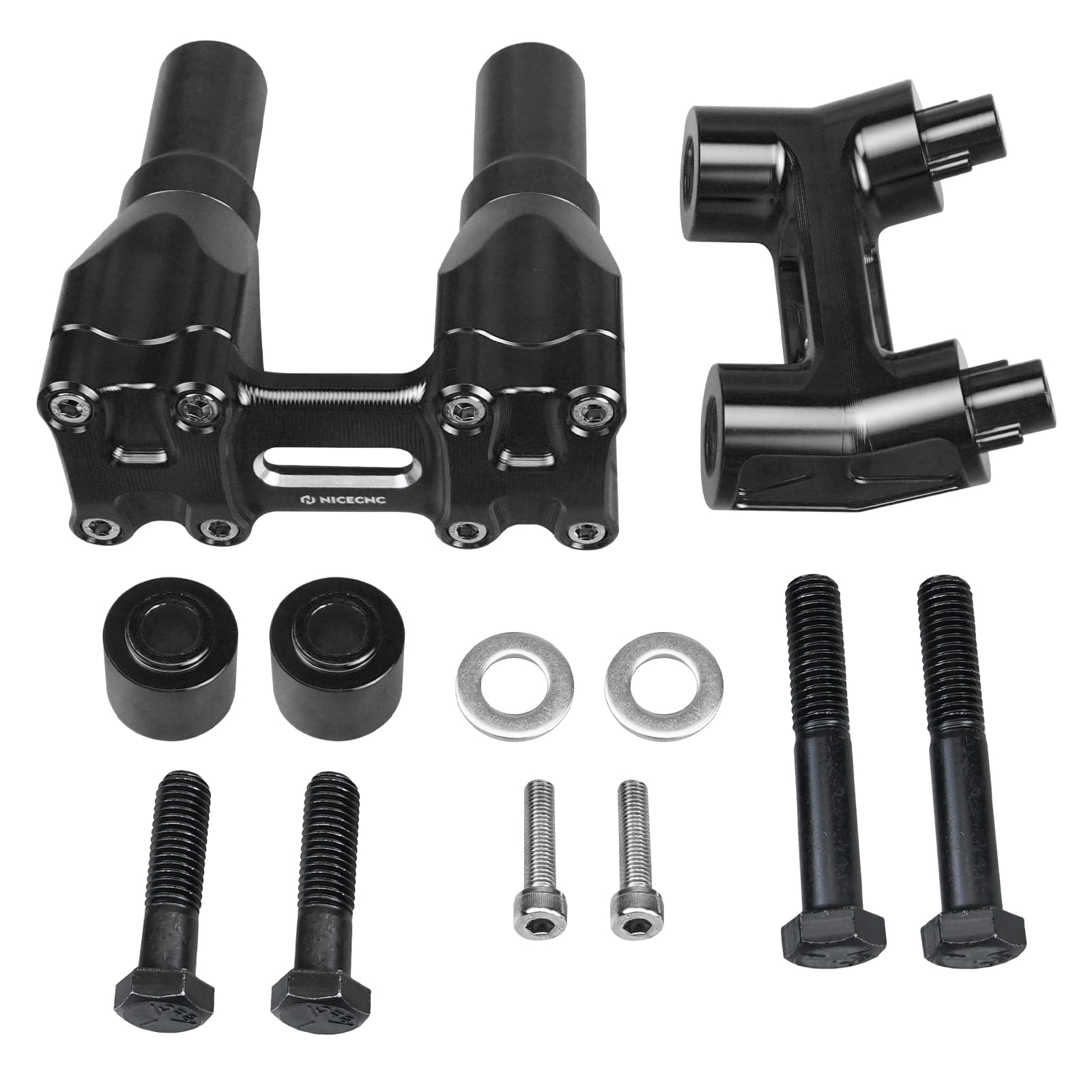 Modular Kickback Handlebar Riser For Harley Dyna Fat Street Bob Low Rider Super Glide