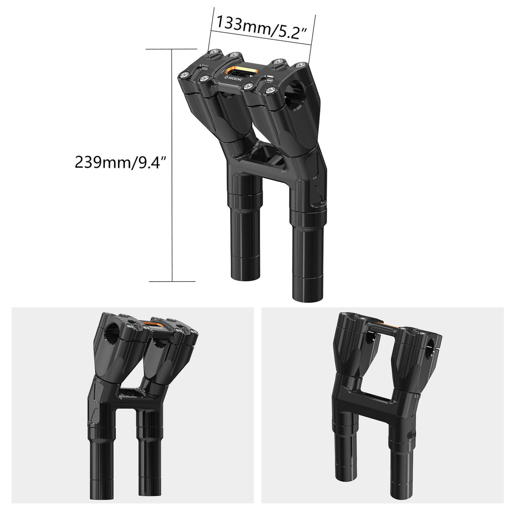 Modular Kickback Handlebar Riser For Harley Softail Slim Standard Deluxe Heritage Fat Boy