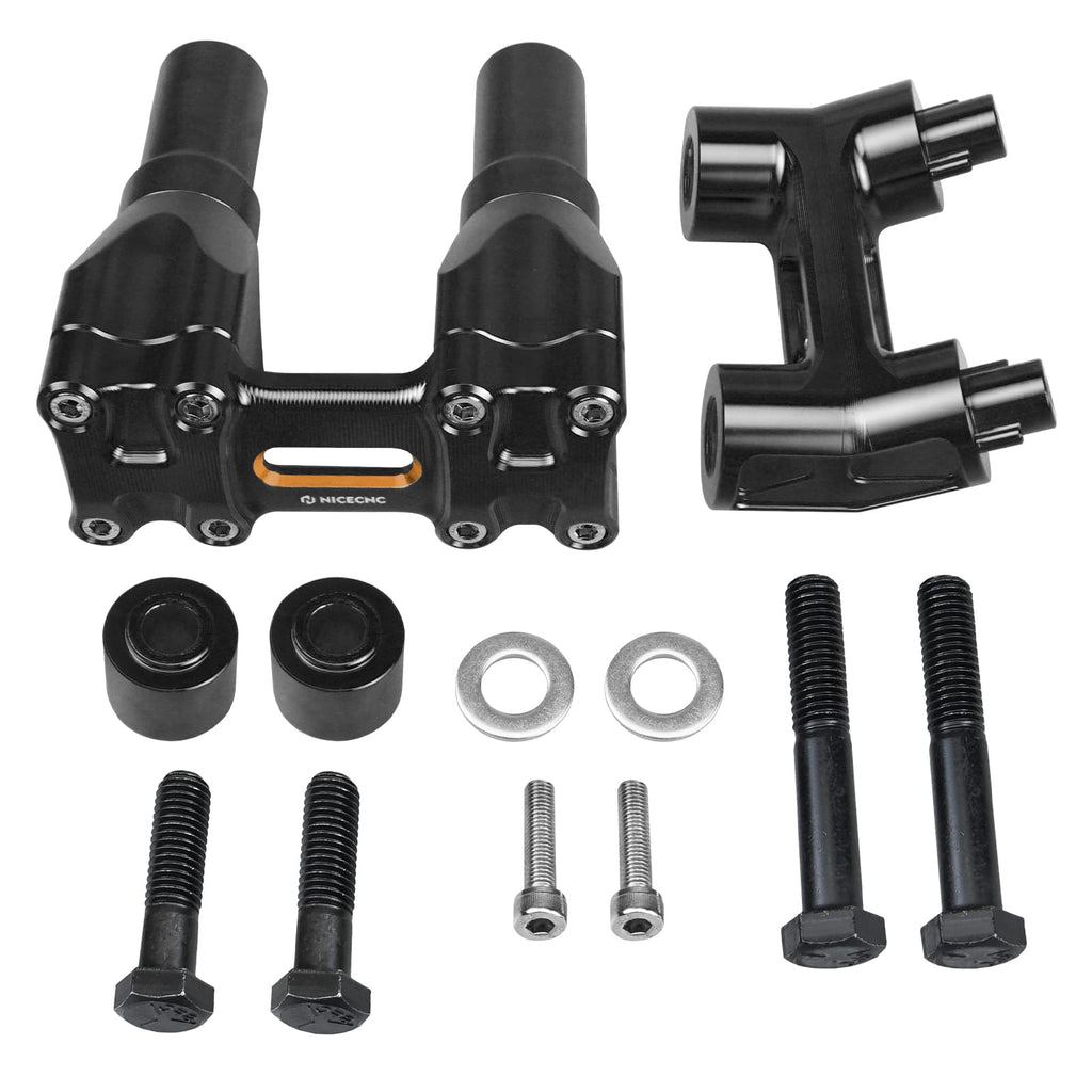 Modular Kickback Handlebar Riser For Harley Dyna Fat Street Bob Low Rider Super Glide