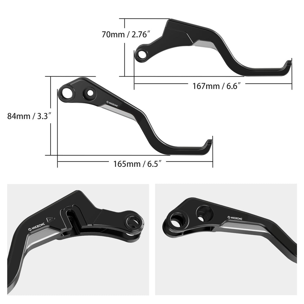 2-Finger Short Brake Clutch Levers For Harley Sportster S Pan America 1250 Nightster