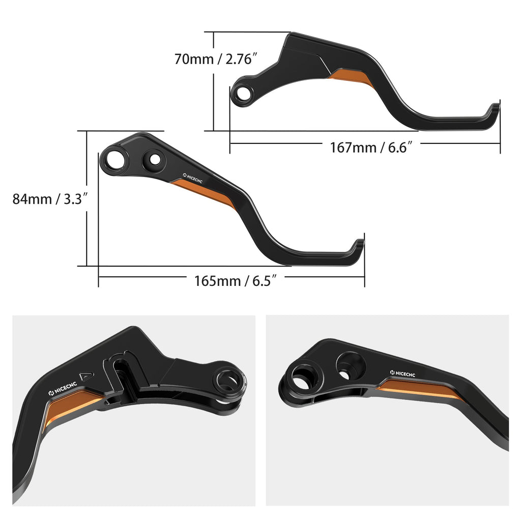2-Finger Short Brake Clutch Levers For Harley Sportster S Pan America 1250 Nightster