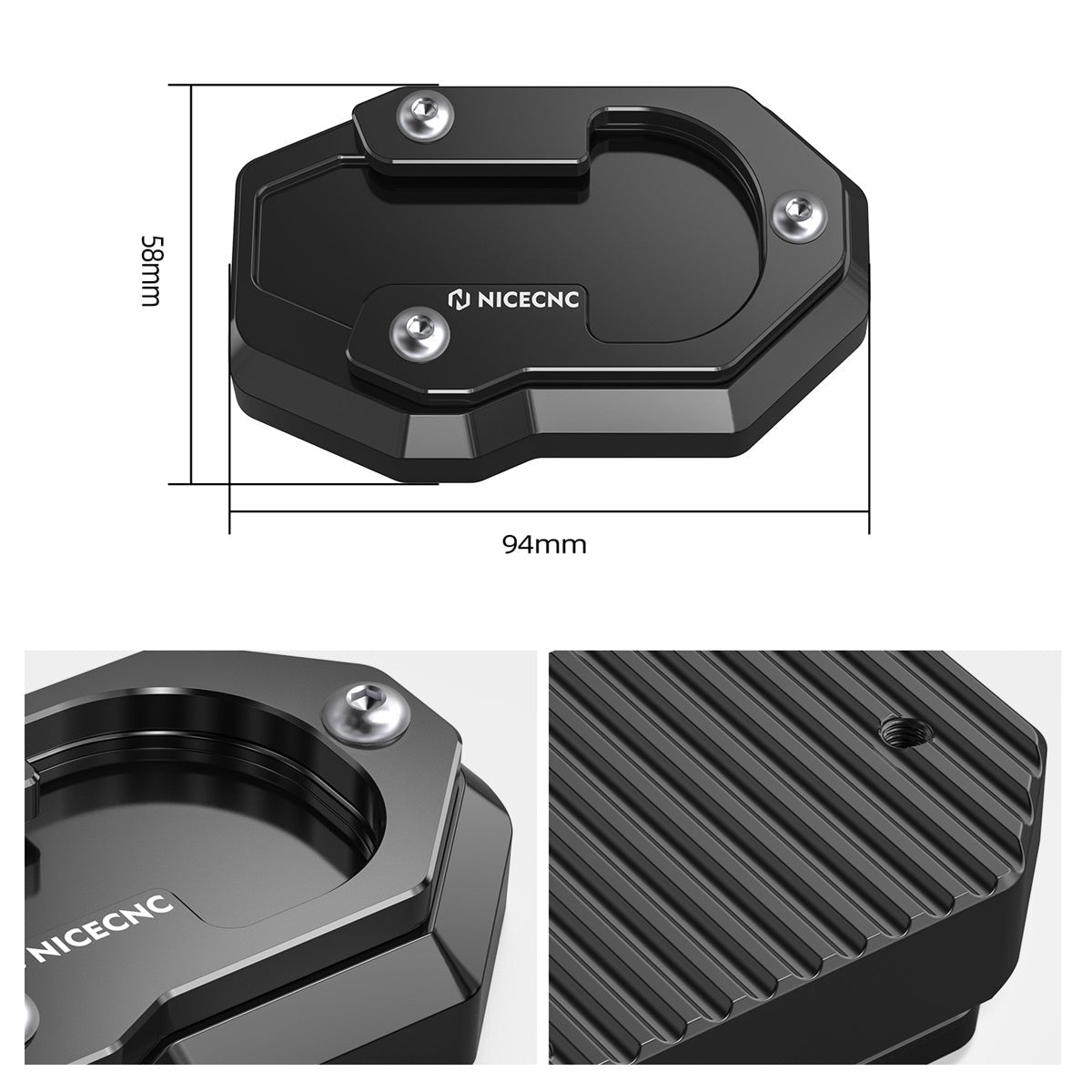 Enlarger Riser Pad Kickstand Side Stand Extender For Harley Sportster S 1250