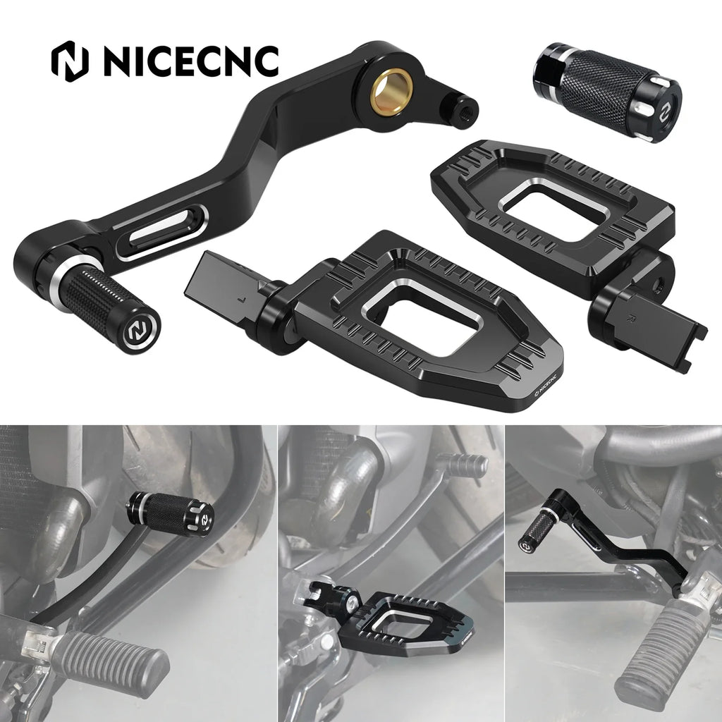 Rider Foot Pegs + Gear Stick Shift Lever + Rear Brake Pedal For Harley Sportster S