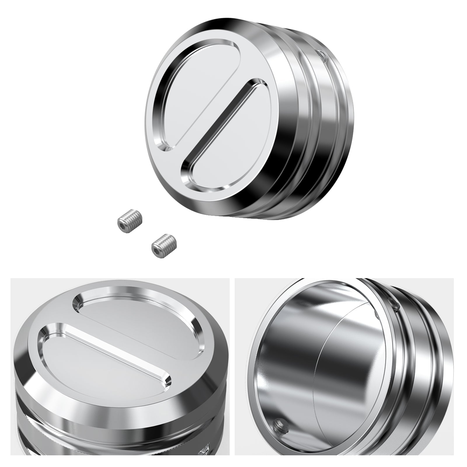 Chrome Upper Fork Stem Nut Covers For Harley Sportster 1200 48 XL Iron 883 XL883N