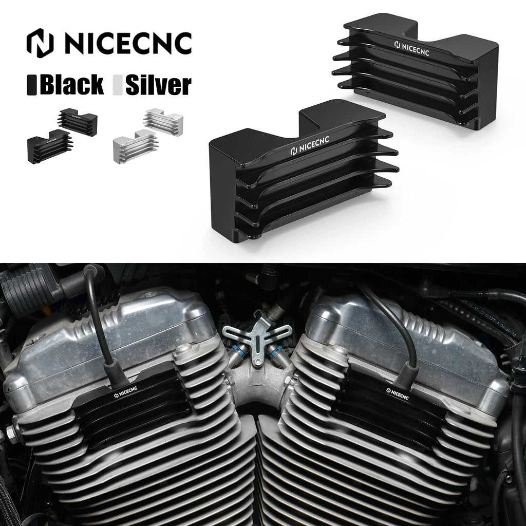 Spark Plug Head Bolt Covers Kit For Harley Sportster 1200 48 72 XL Iron 883