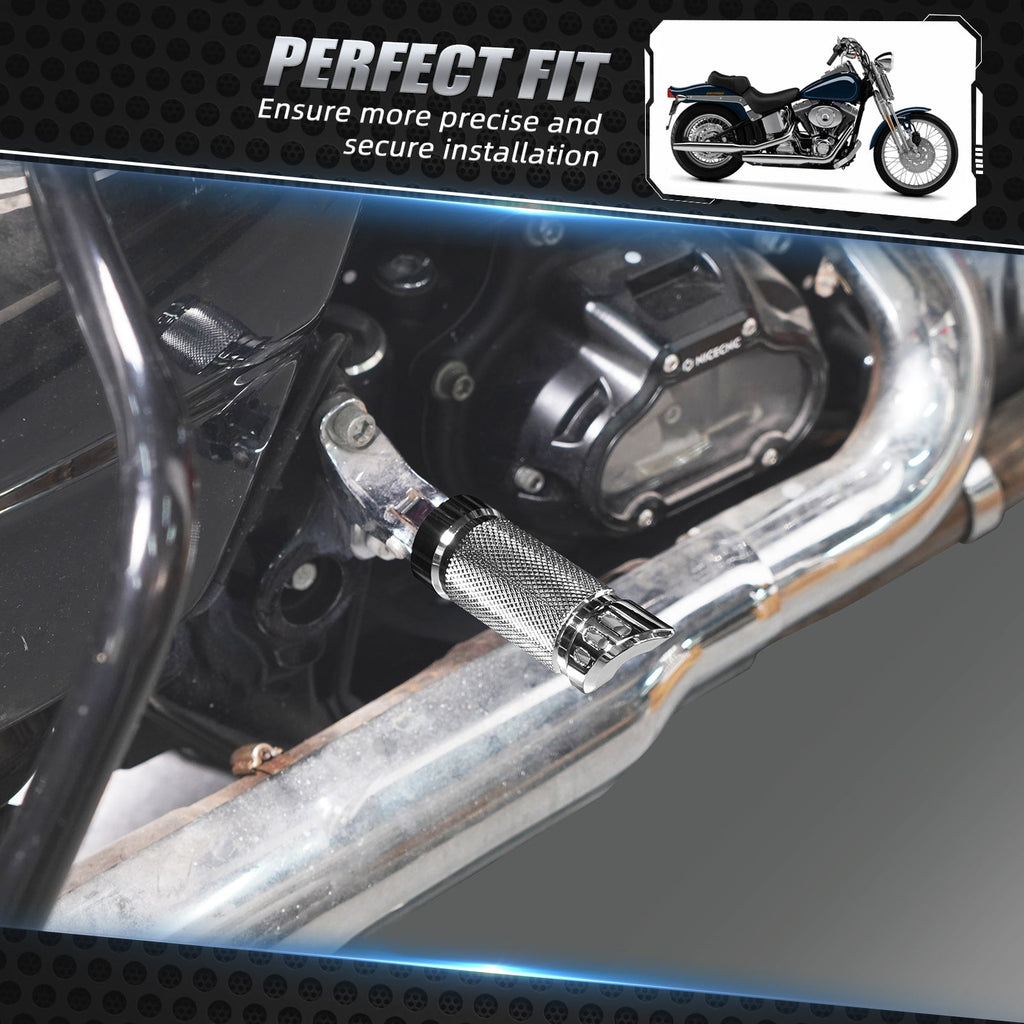 Chrome Rear Passenger Footpegs Pedals Footrest For Harley Road King Street Glide